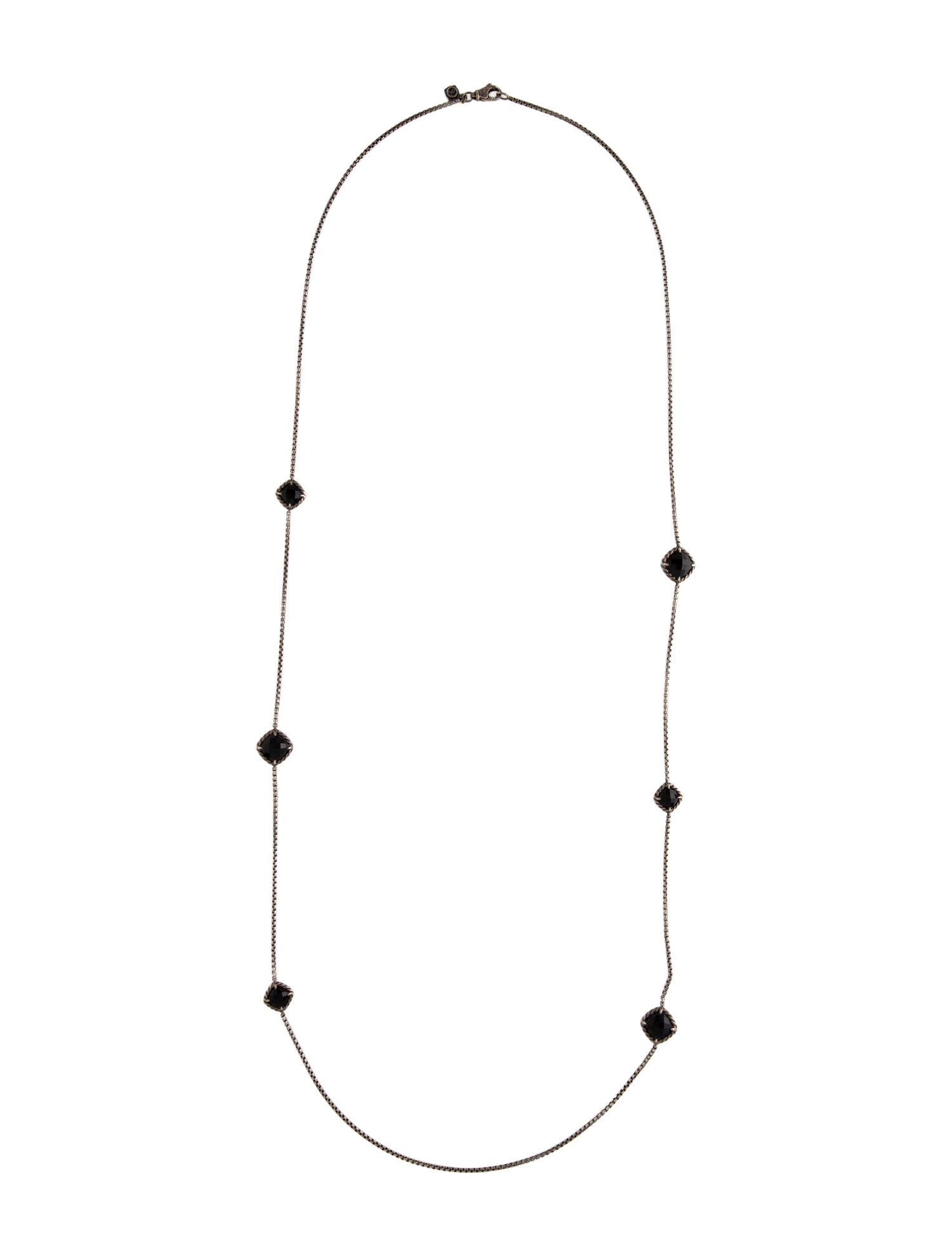 David Yurman Onyx Chatelaine Station Necklace