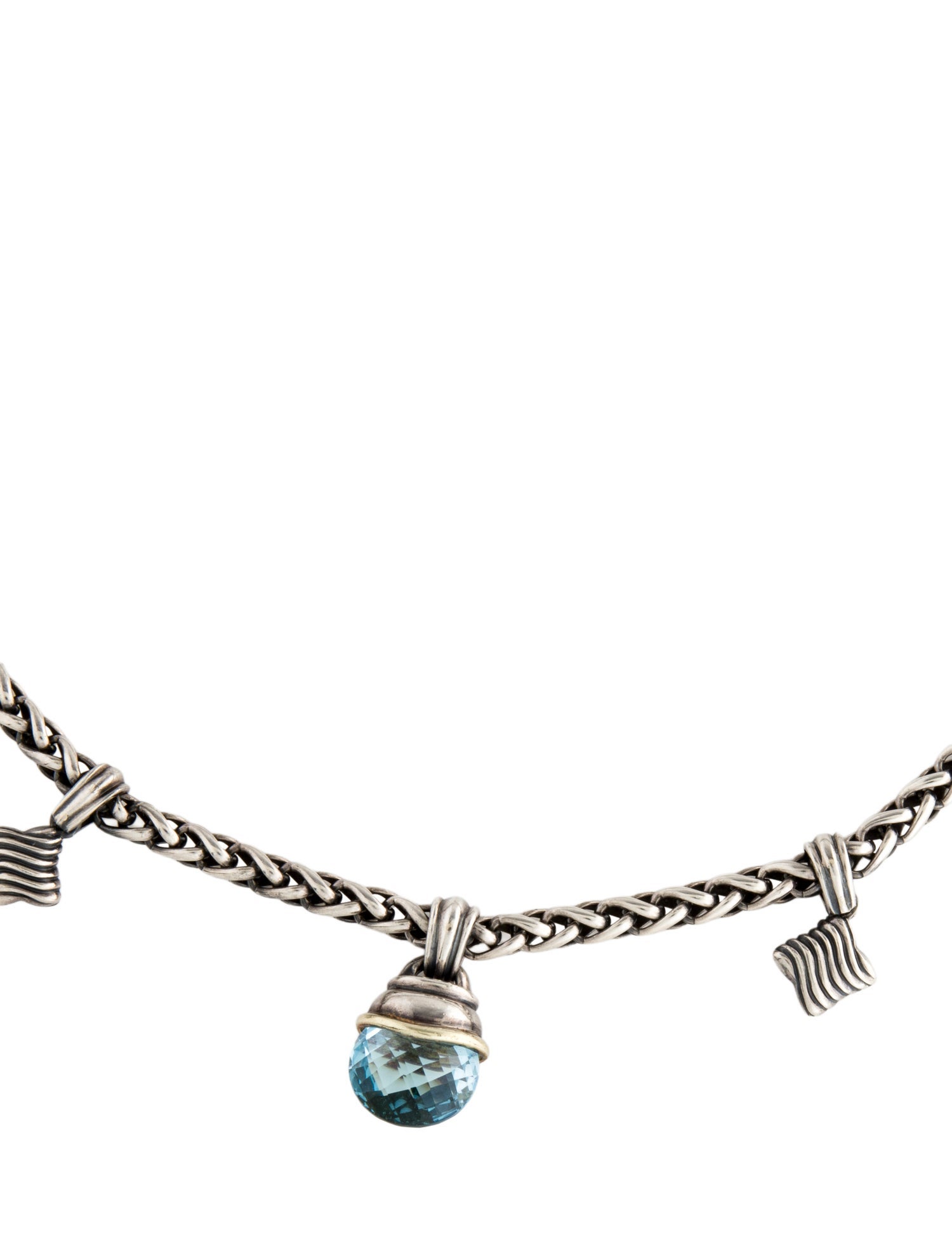 David Yurman Topaz Acorn Station Necklace