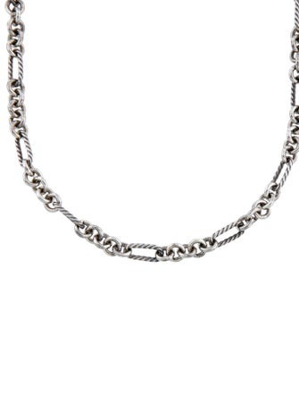 David Yurman Two-Tone Figaro Toggle Chain Necklace
