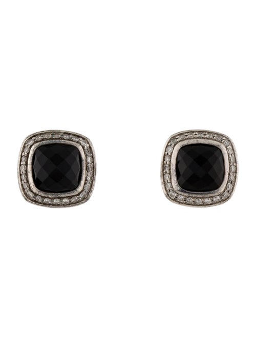 David Yurman Onyx & Diamond Albion Stud Earrings