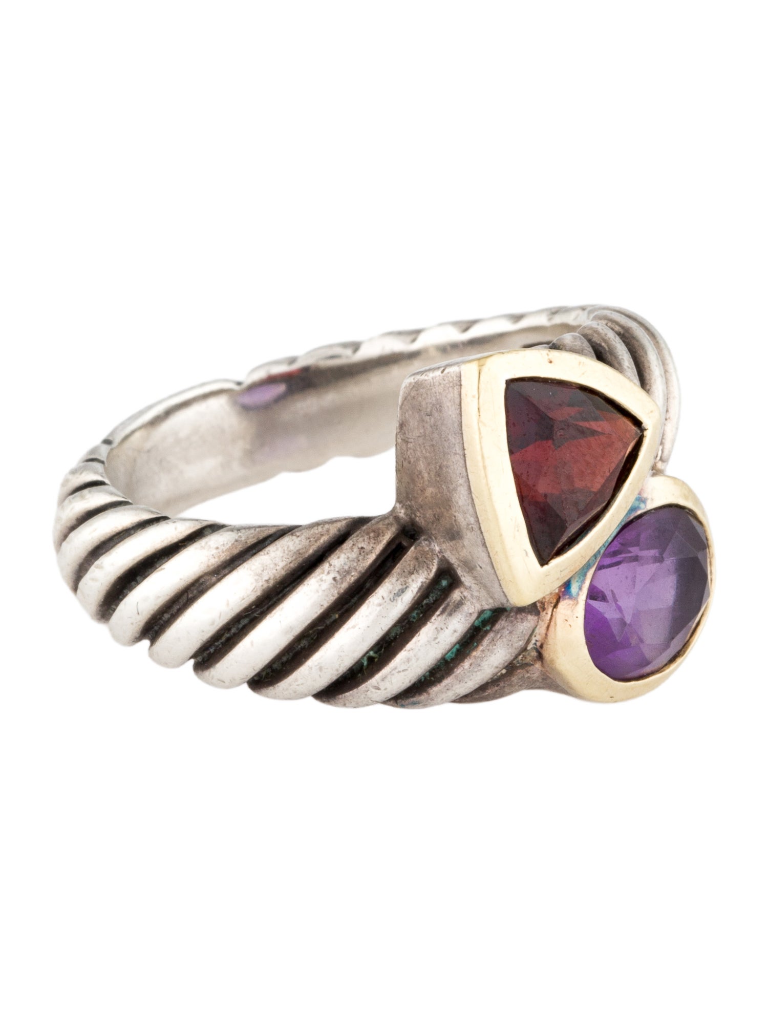 David Yurman Amethyst & Garnet Cocktail Ring