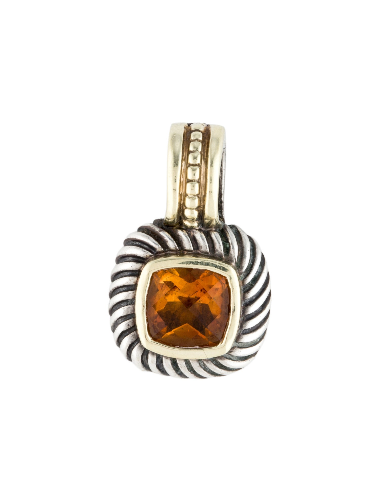 David Yurman Citrine Albion Enhancer Pendant