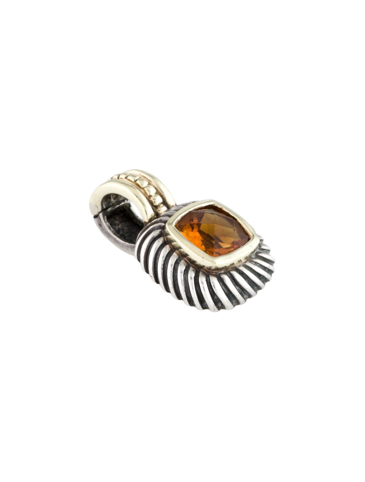 David Yurman Citrine Albion Enhancer Pendant