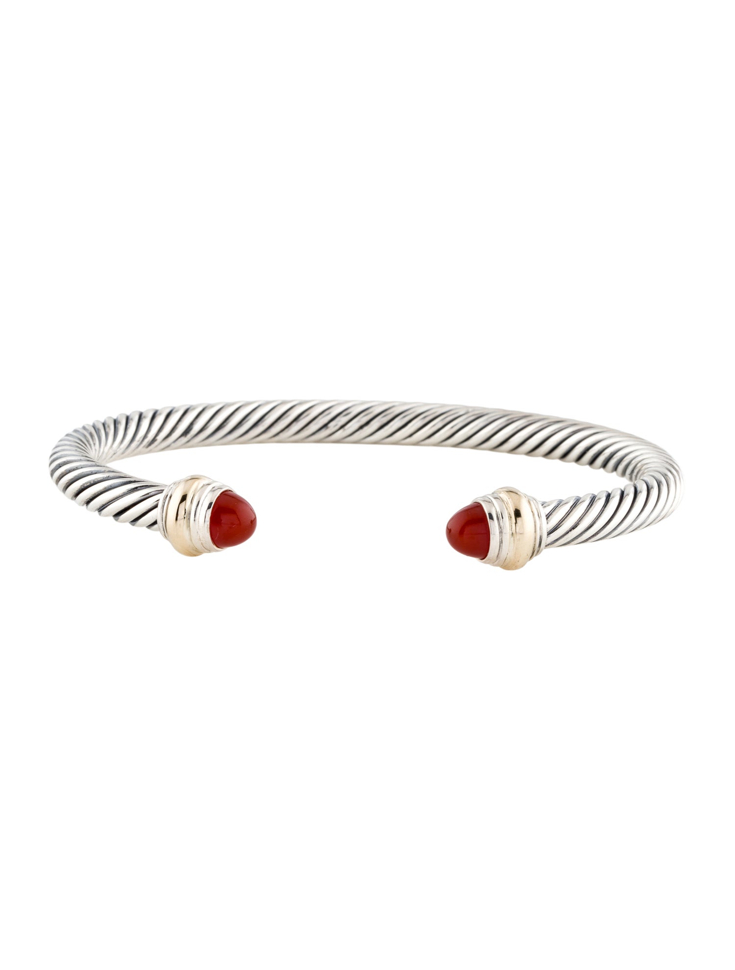 David Yurman Carnelian Cable Cuff
