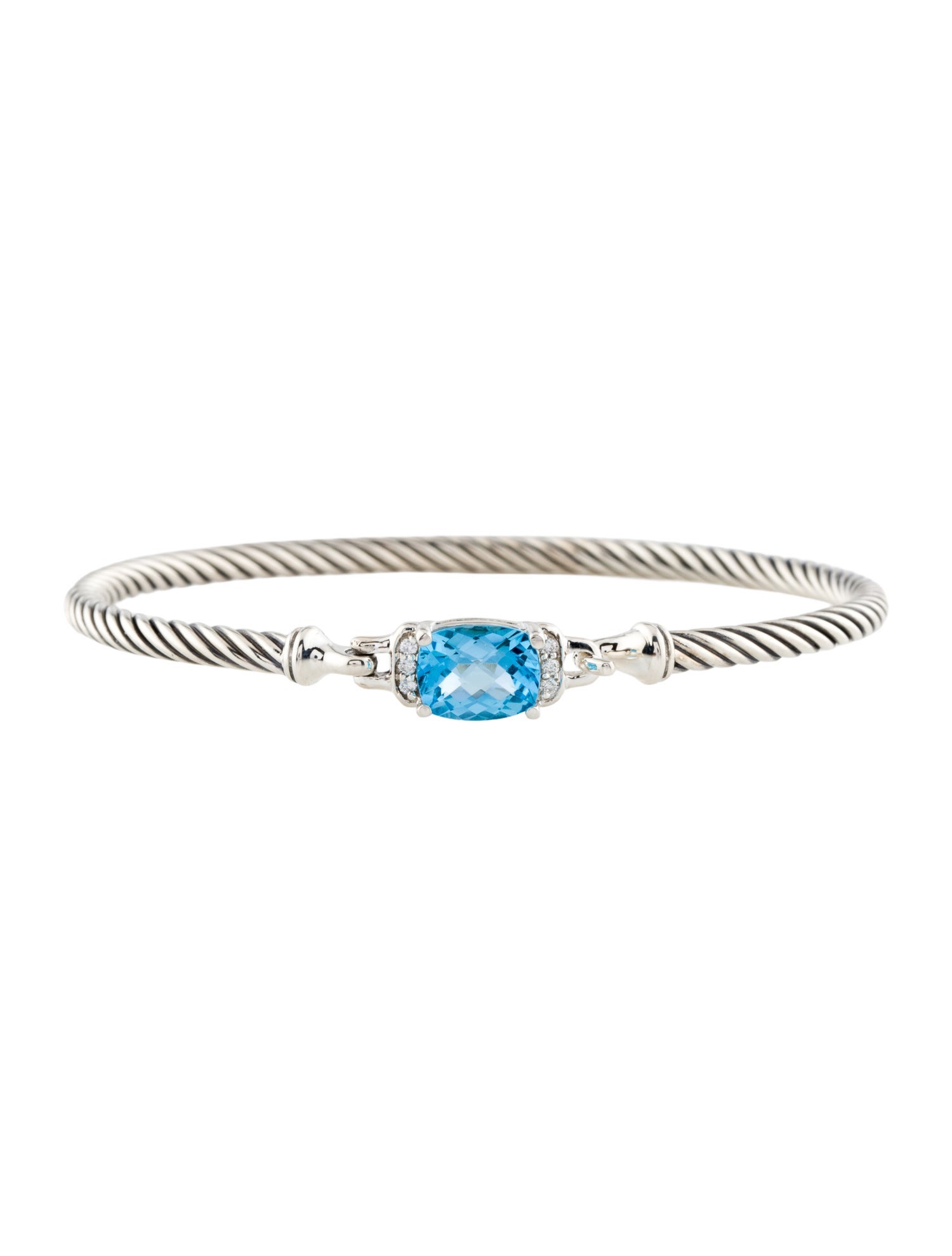 David Yurman Topaz & Diamond Petite Wheaton® Bracelet