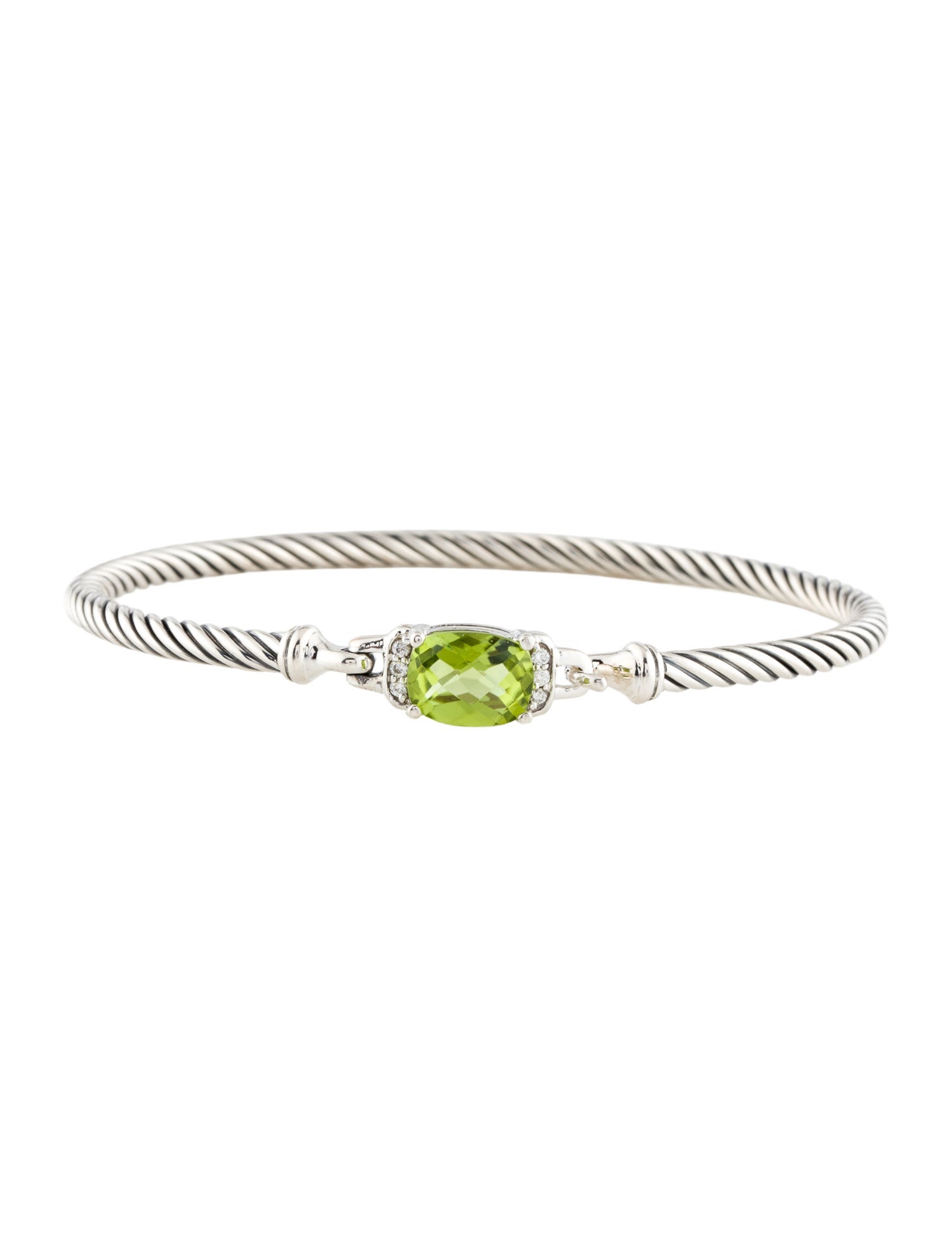 David Yurman Peridot & Diamond Petite Wheaton® Bracelet