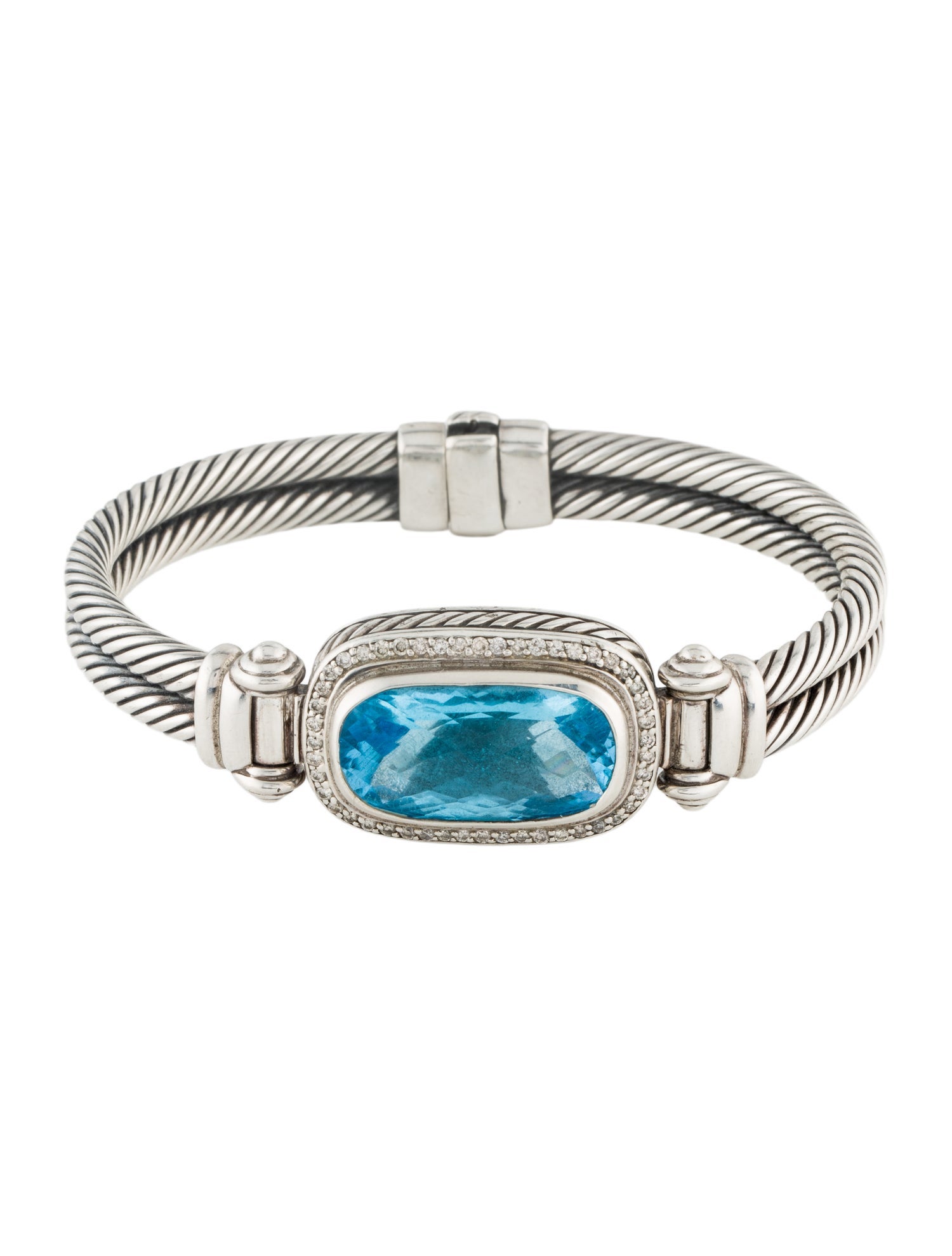 David Yurman Topaz & Diamond Albion Bangle