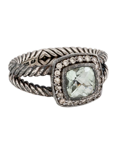 David Yurman Prasiolite & Diamond Petite Albion Ring