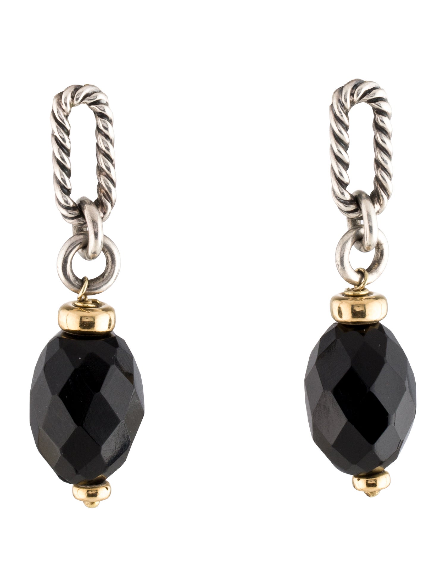 David Yurman Onyx Figaro Drop Earrings