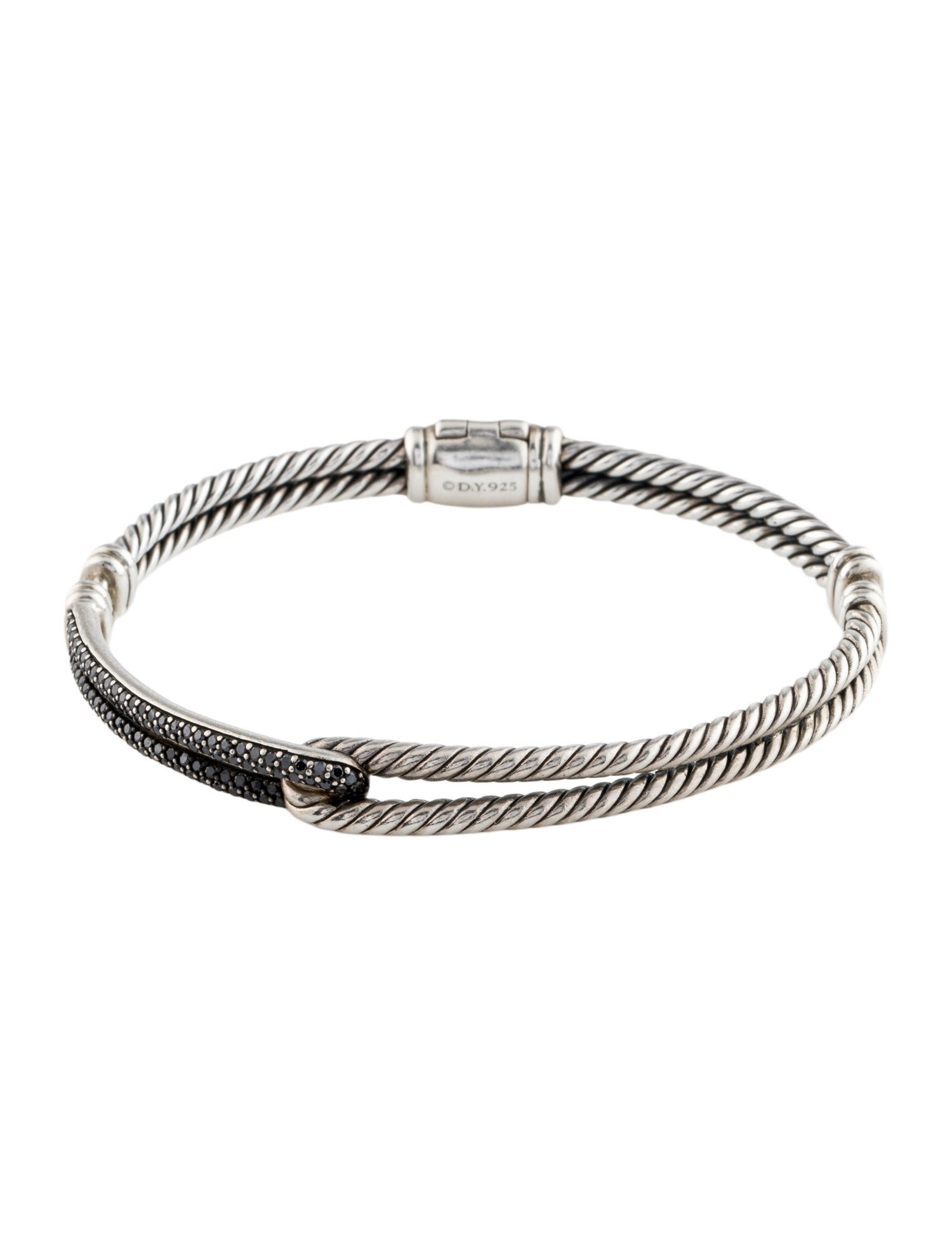David Yurman Diamond Labyrinth Single-Loop Bracelet