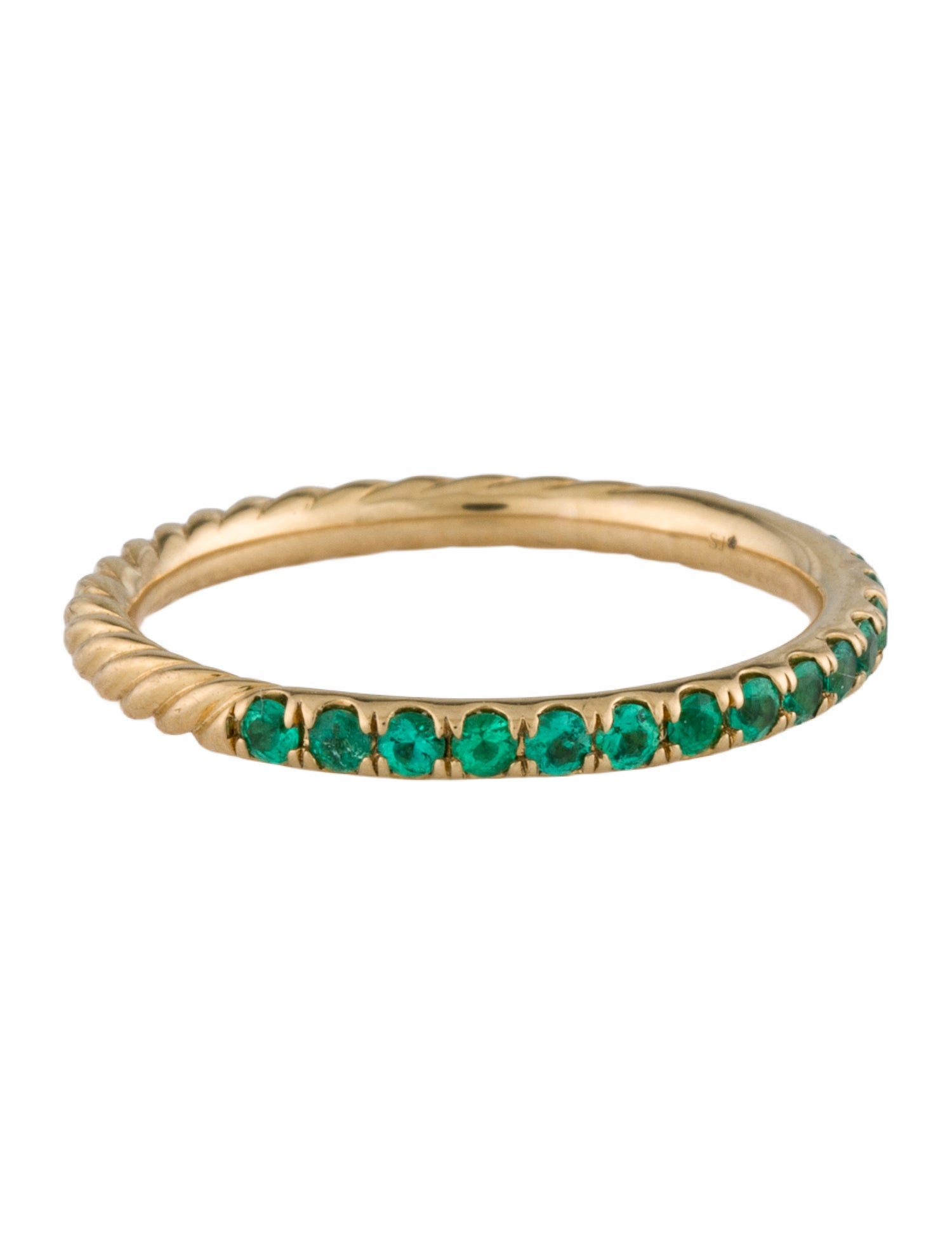 David Yurman 18K Emerald Cable Collectibles® Stack Ring