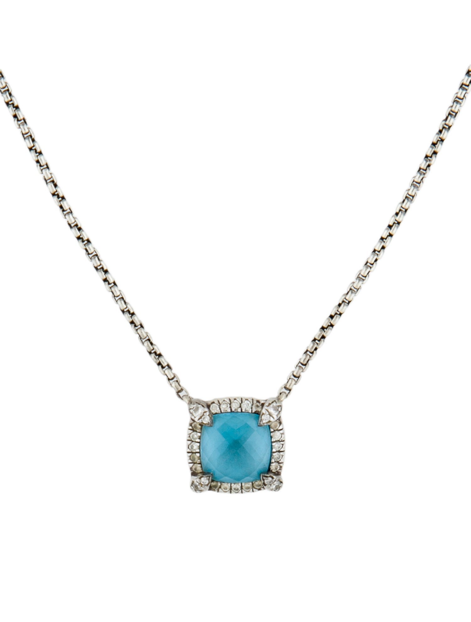 David Yurman Topaz & Diamond Petite Chatelaine® Pendant Necklace