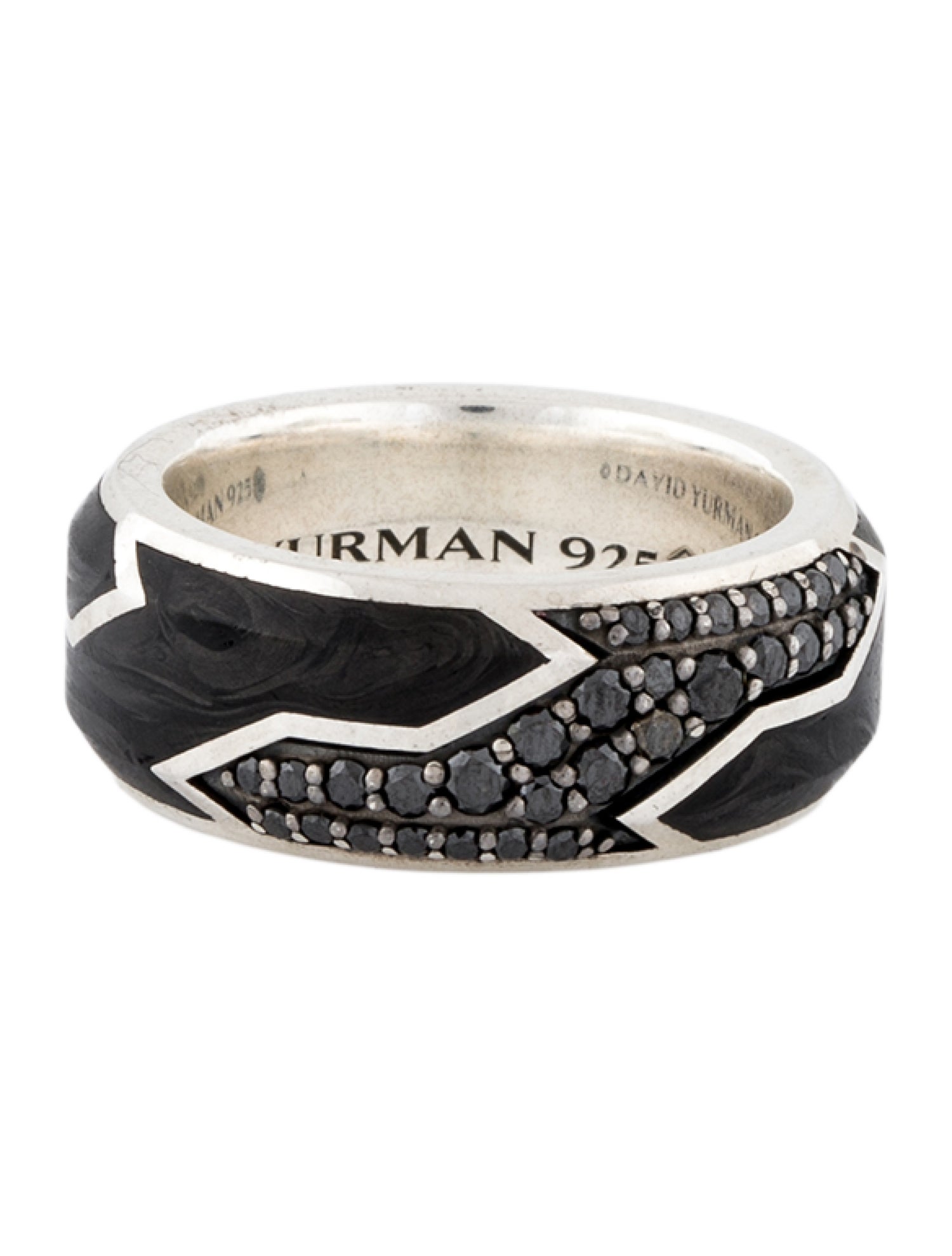 David Yurman Diamond Forged Carbon Ring