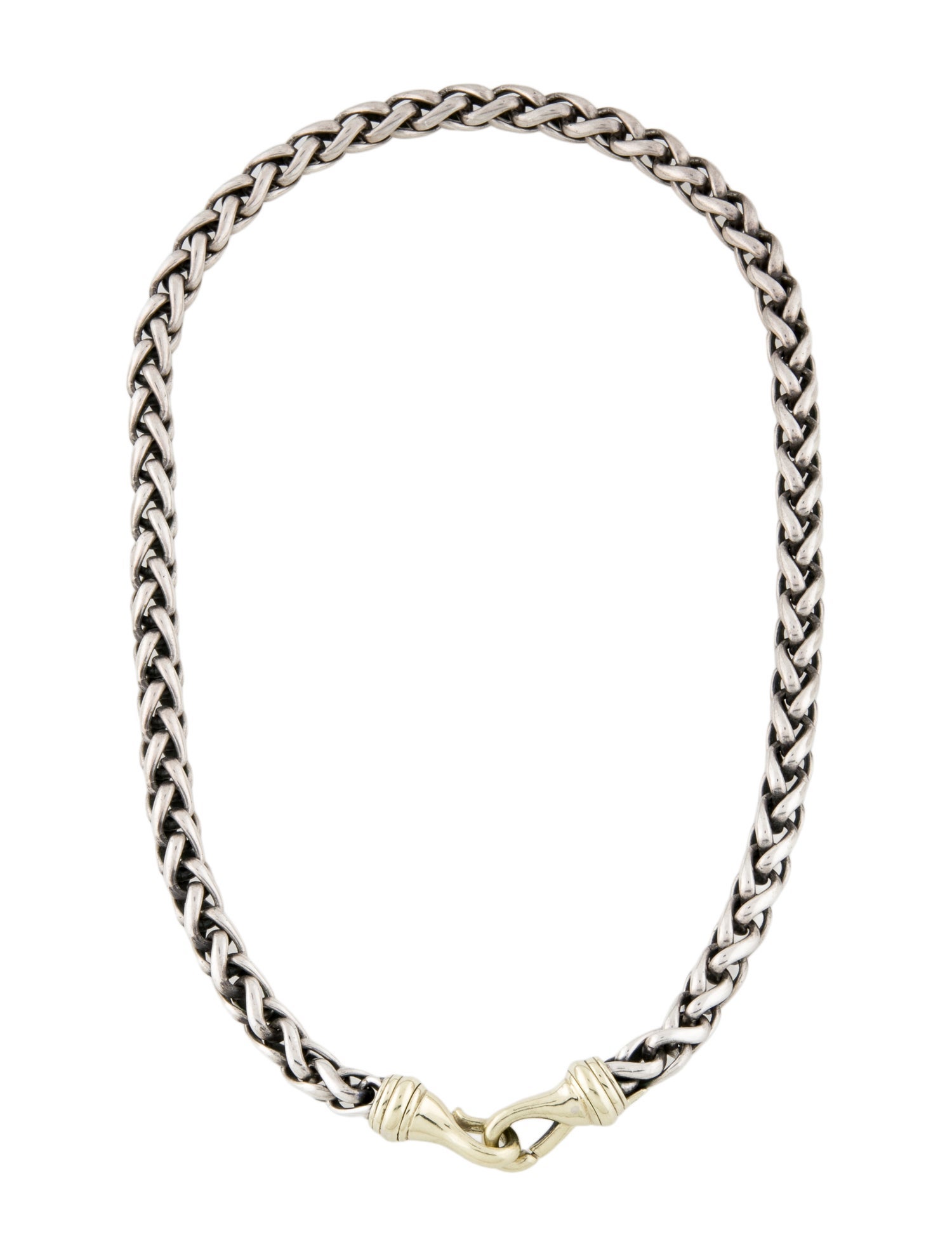 David Yurman Two-Tone Wheat Chain Necklace