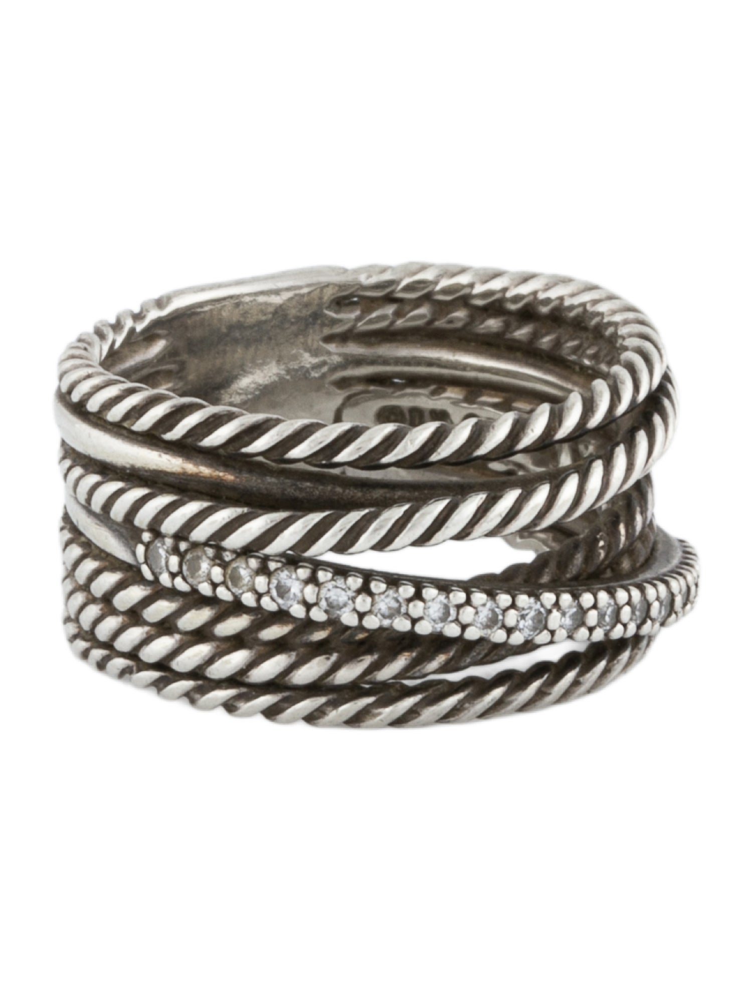 David Yurman Diamond Crossover Band