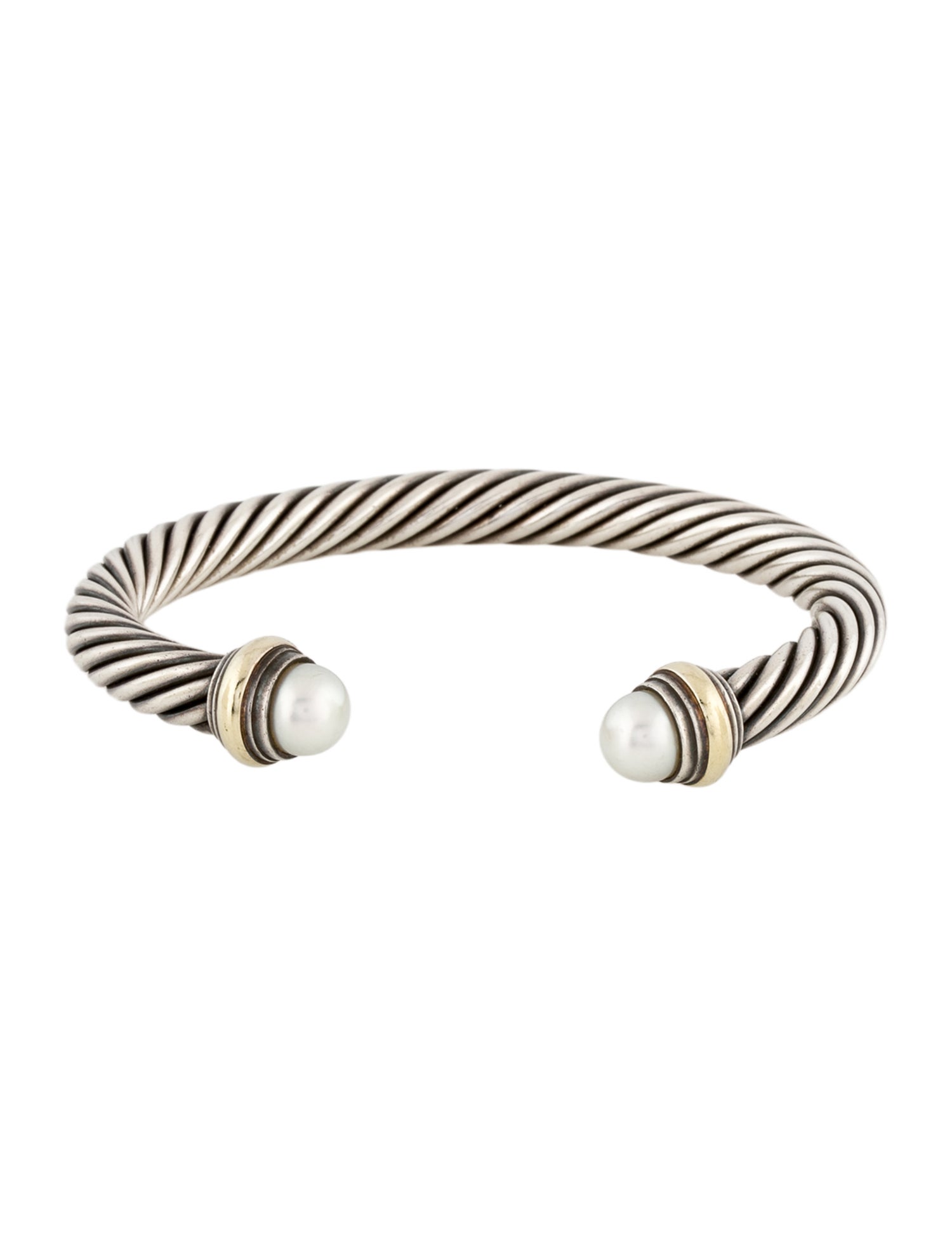 David Yurman Pearl Classic Cable Cuff Bracelet