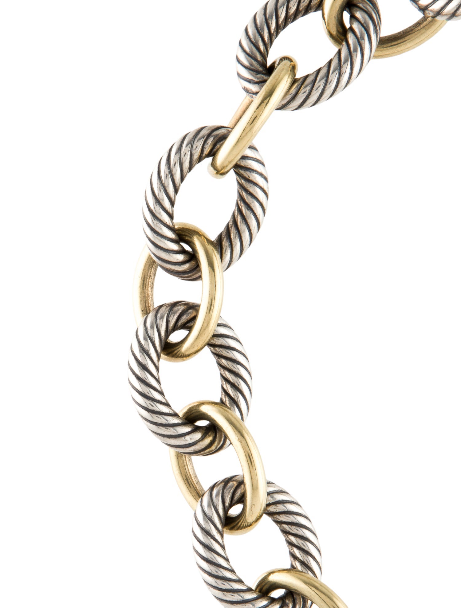 David Yurman Two-Tone Oval Link Necklace