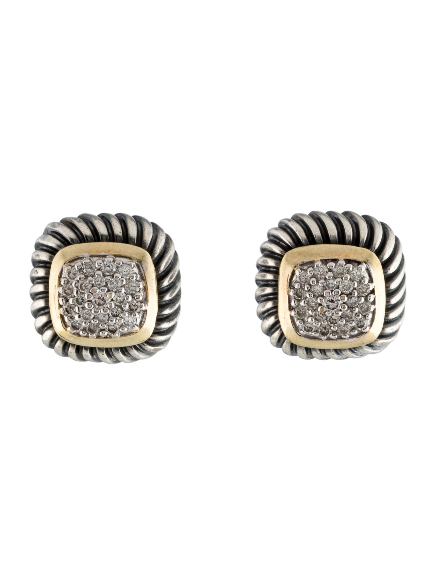 David Yurman Diamond Albion Stud Earrings
