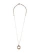 David Yurman Two-Tone Crossover Adjustable Pendant Necklace