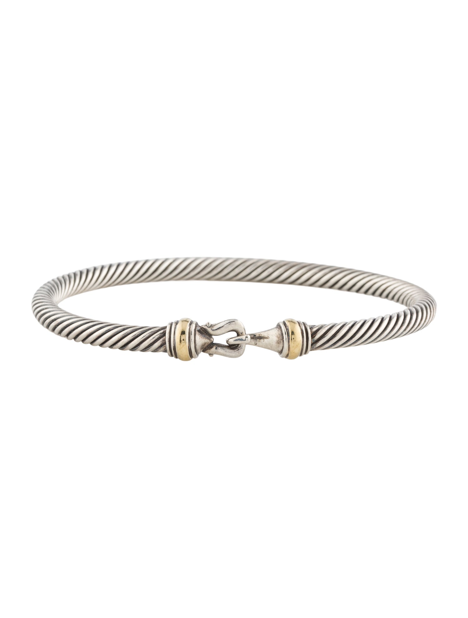 David Yurman Two-Tone Buckle Classic Cable Bracelet