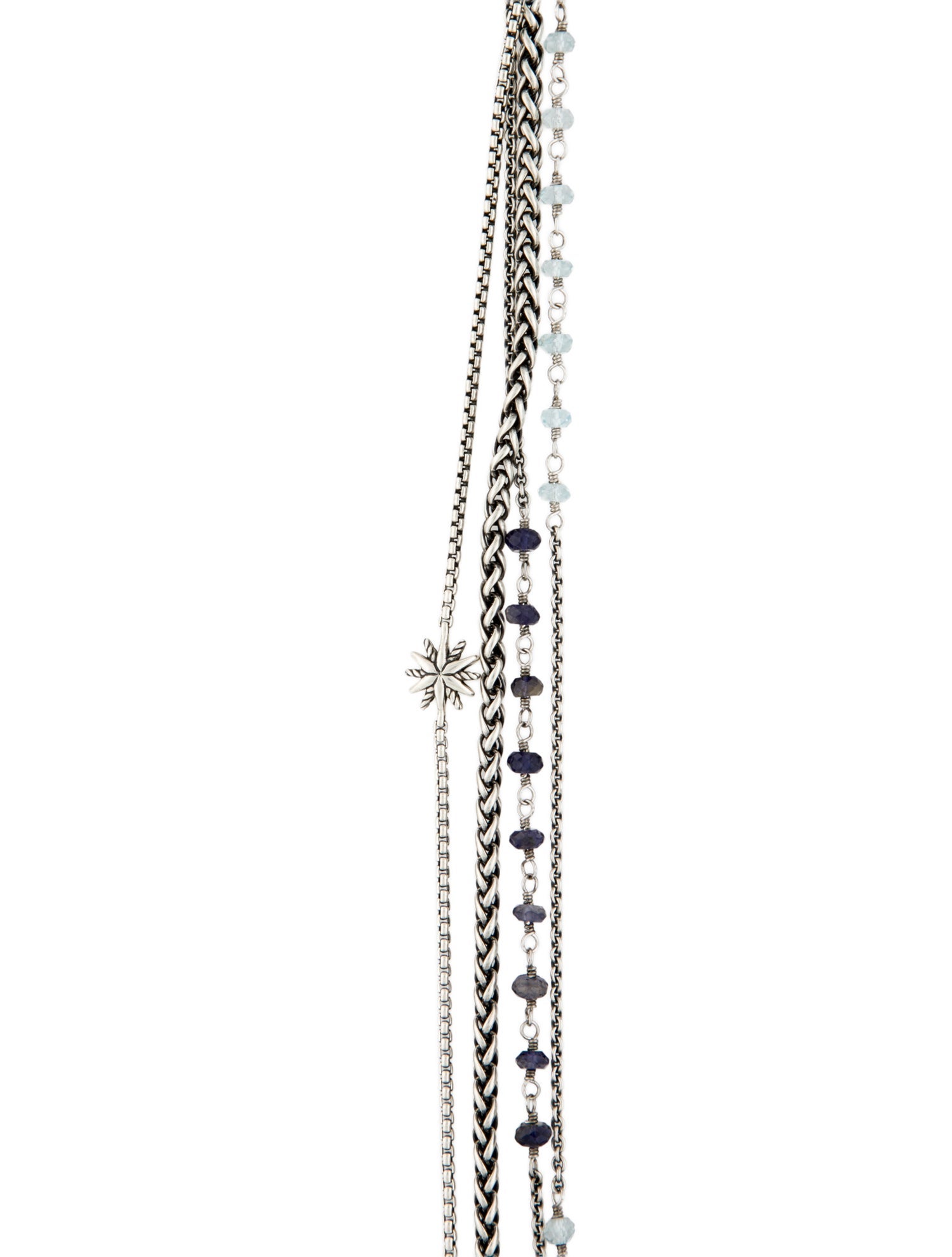 David Yurman Topaz & Iolite Starburst Multistrand Necklace