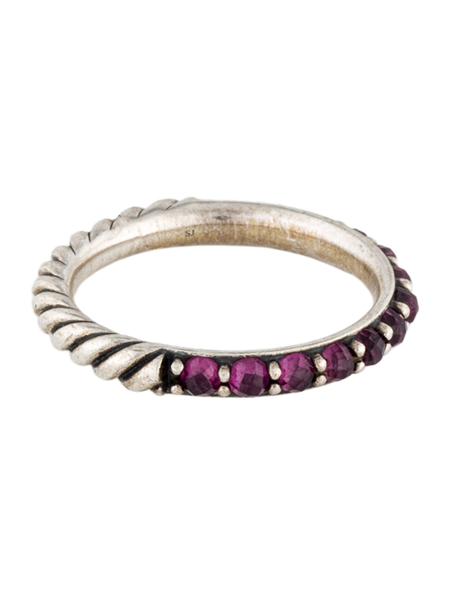 David Yurman Garnet Cable Berries Band