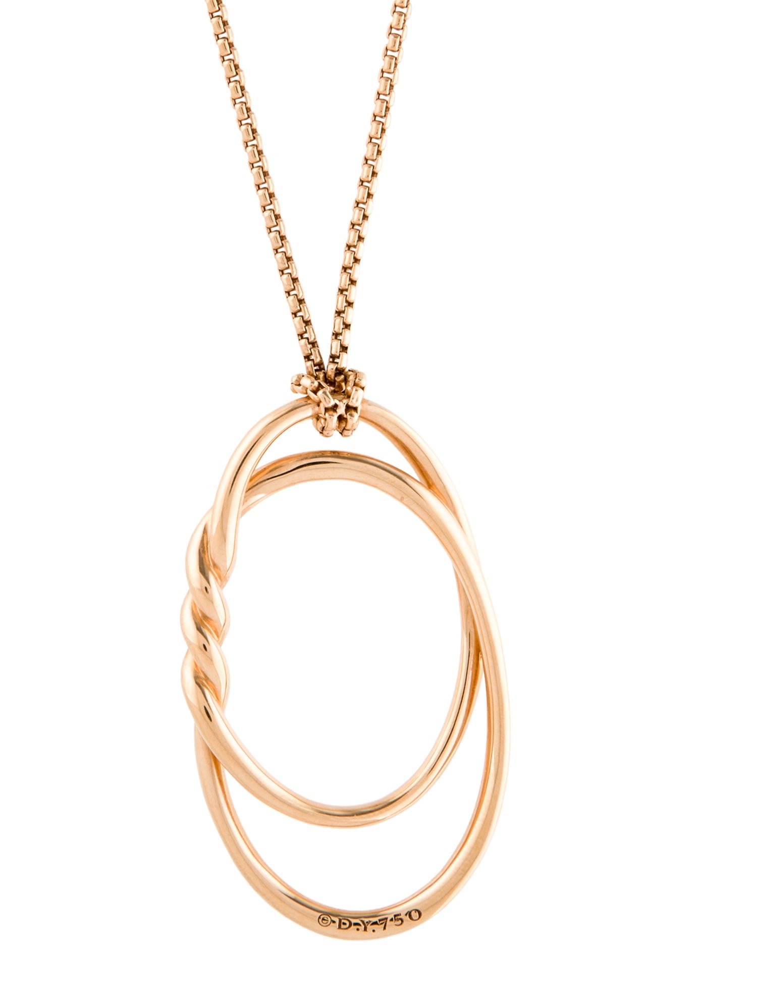 David Yurman 18K Continuance Pendant Necklace