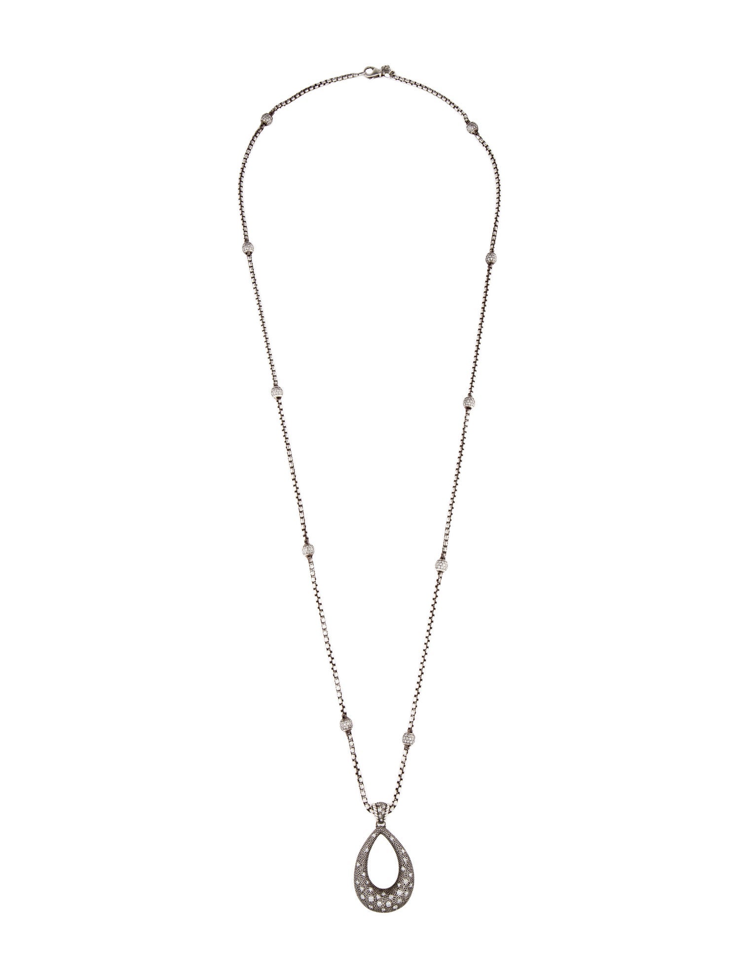 David Yurman 2.54ctw Diamond Midnight Melange Pendant Necklace