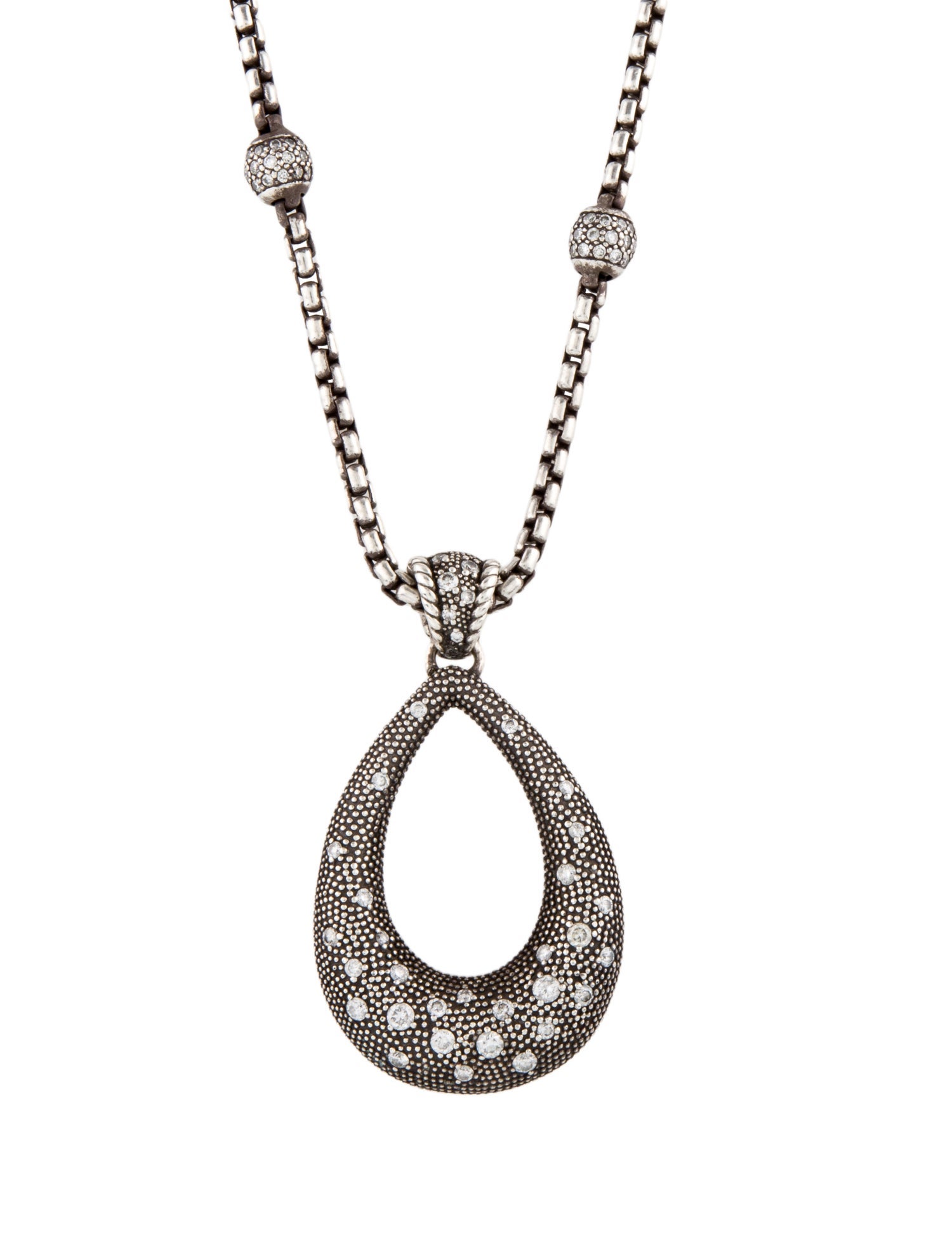 David Yurman 2.54ctw Diamond Midnight Melange Pendant Necklace