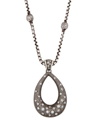 David Yurman 2.54ctw Diamond Midnight Melange Pendant Necklace