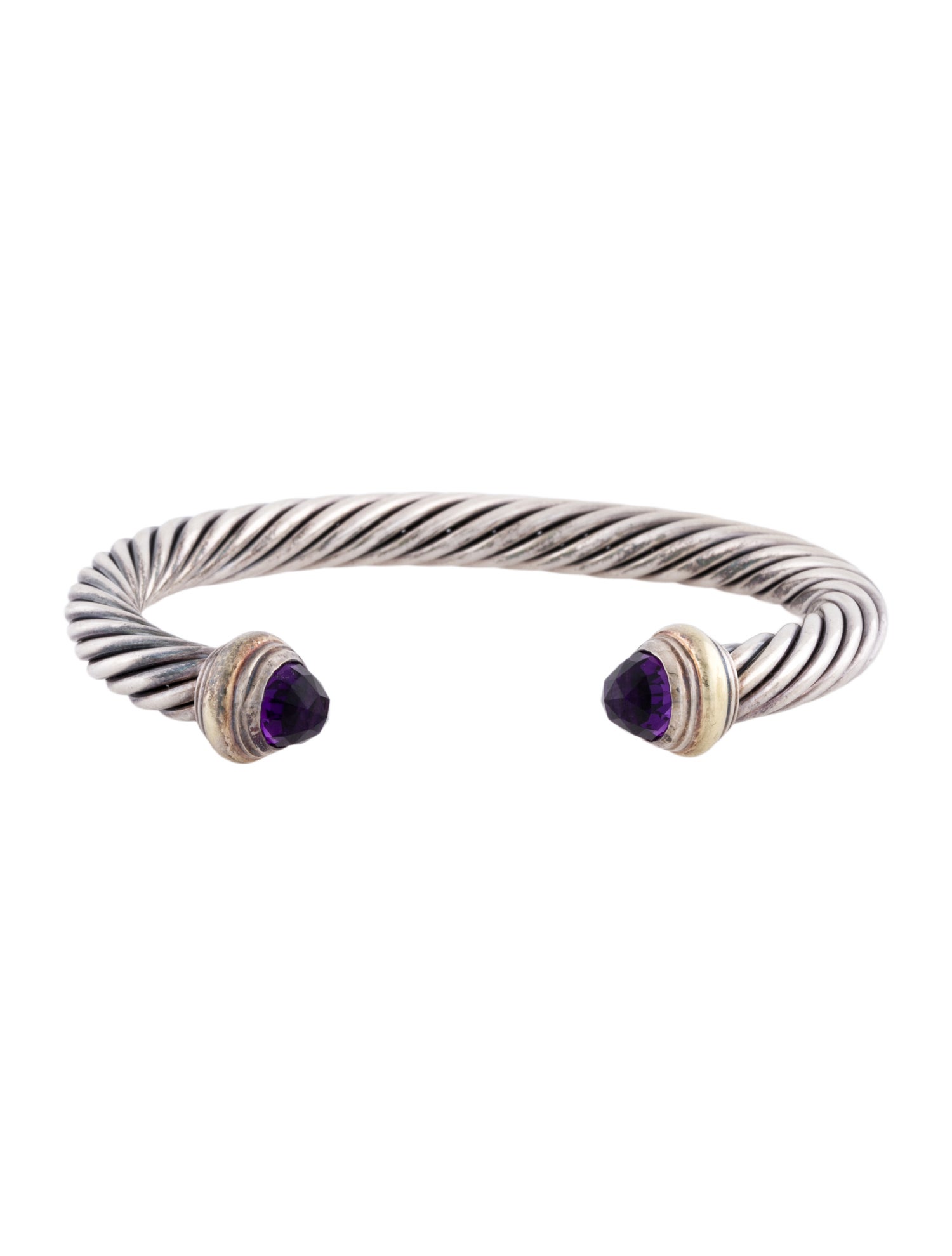 David Yurman Amethyst Classic Cable Bracelet