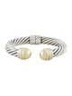 David Yurman Two-Tone Classic Cable Dome Hinged Cuff