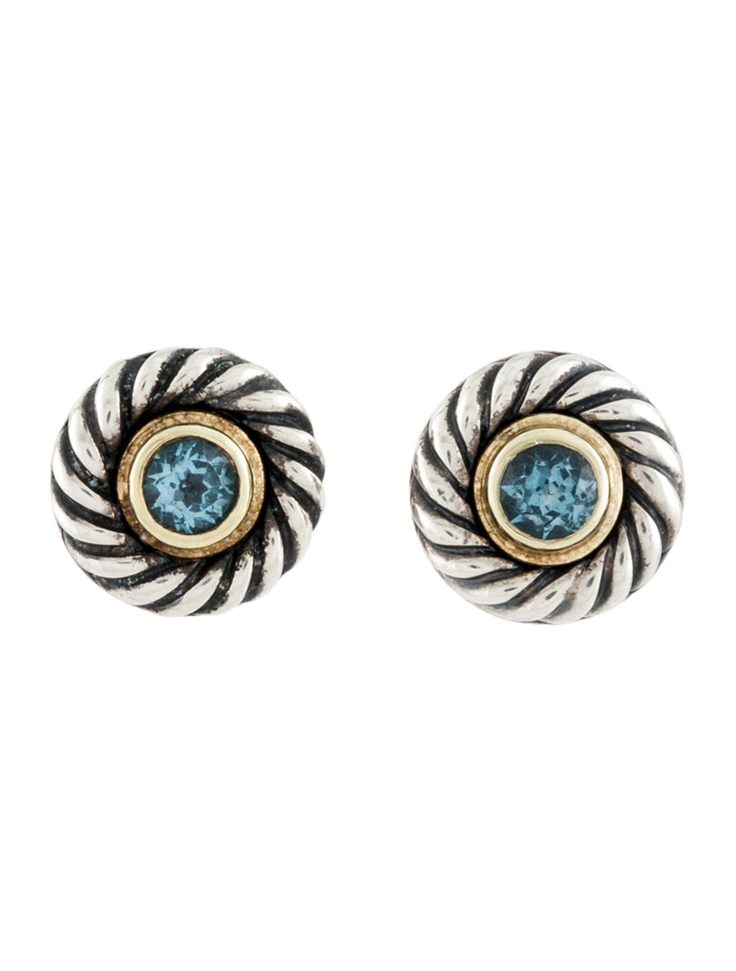David Yurman Topaz Cookie Stud Earrings