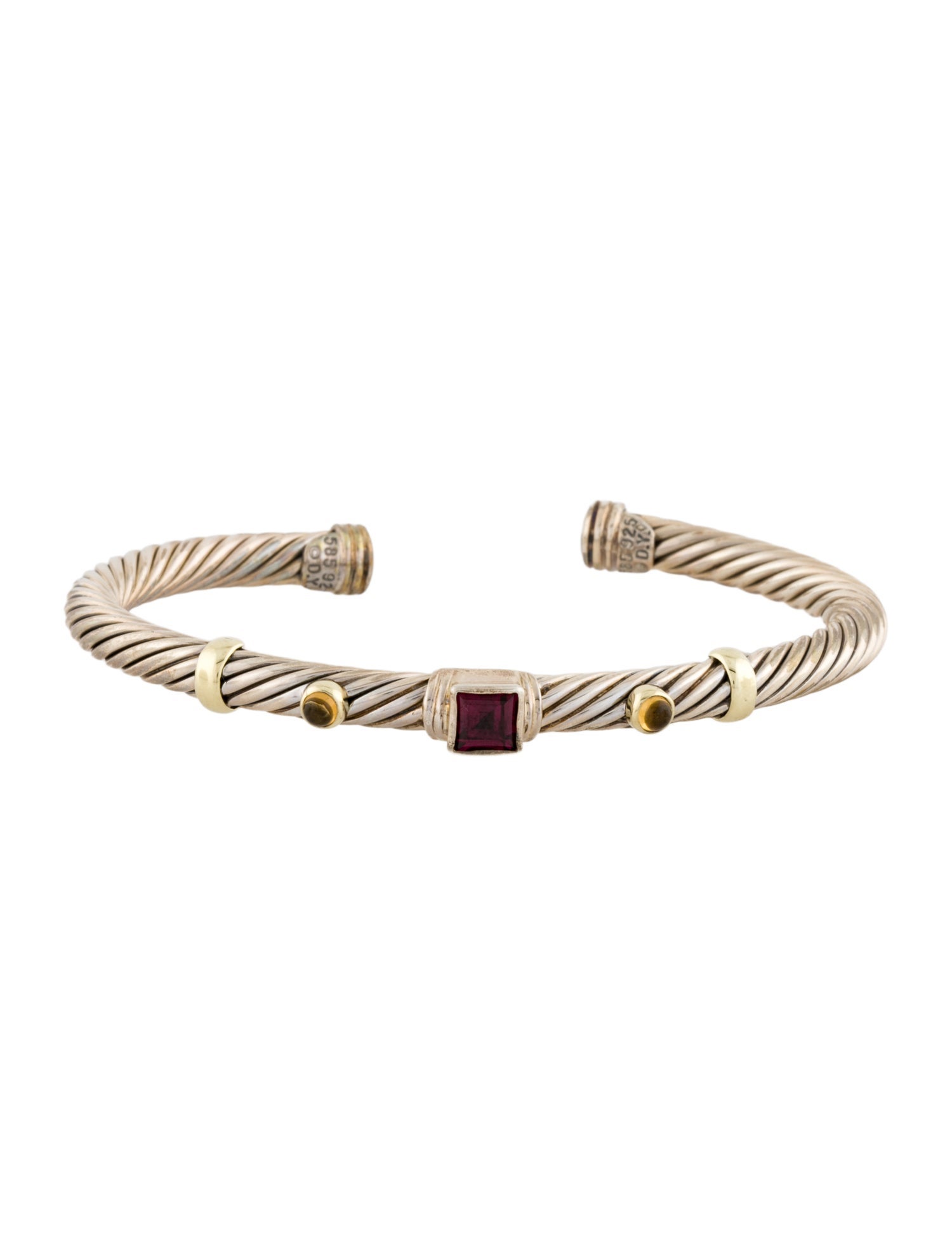 David Yurman Garnet & Citrine Cable Cuff
