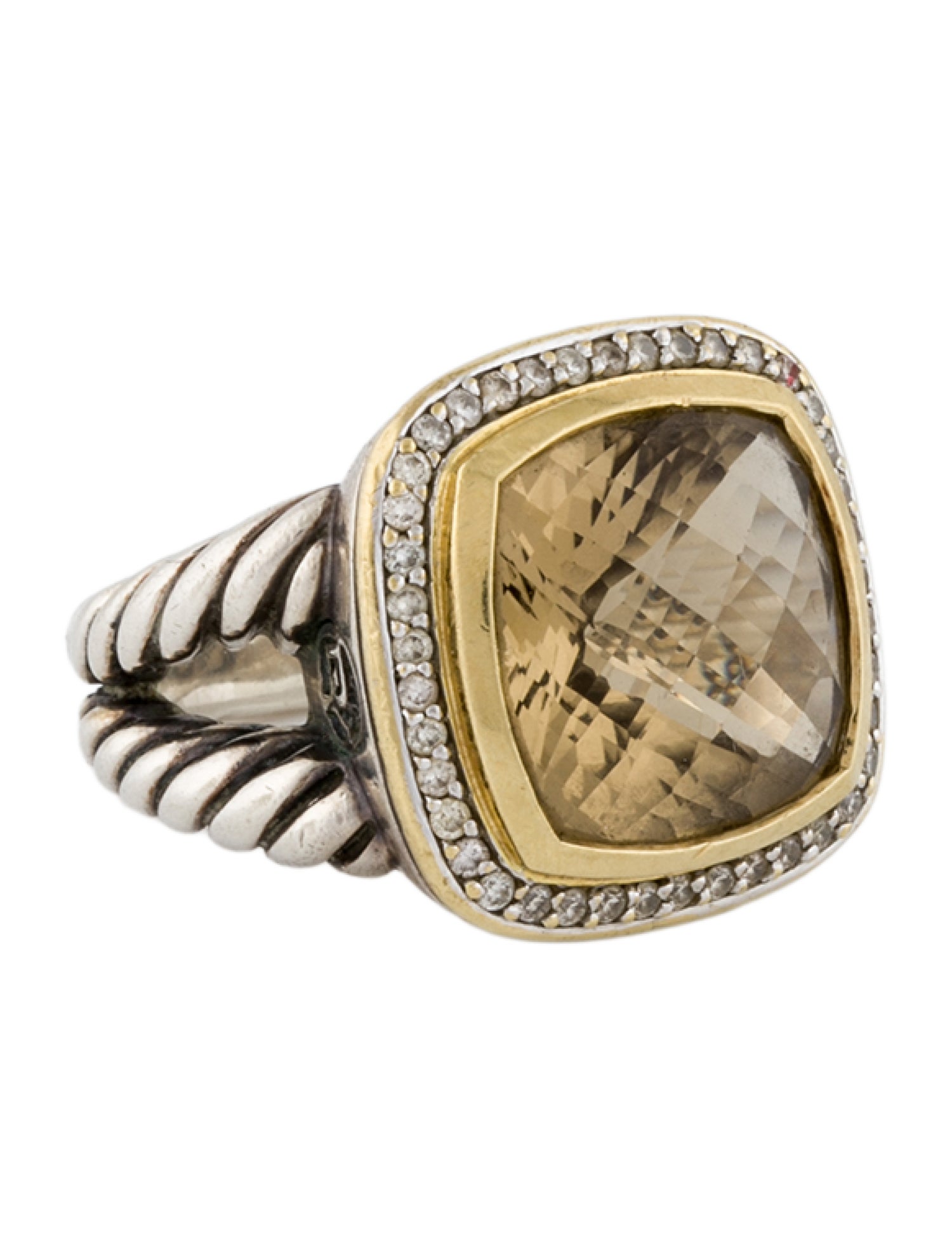 David Yurman Citrine & Diamond Albion Ring