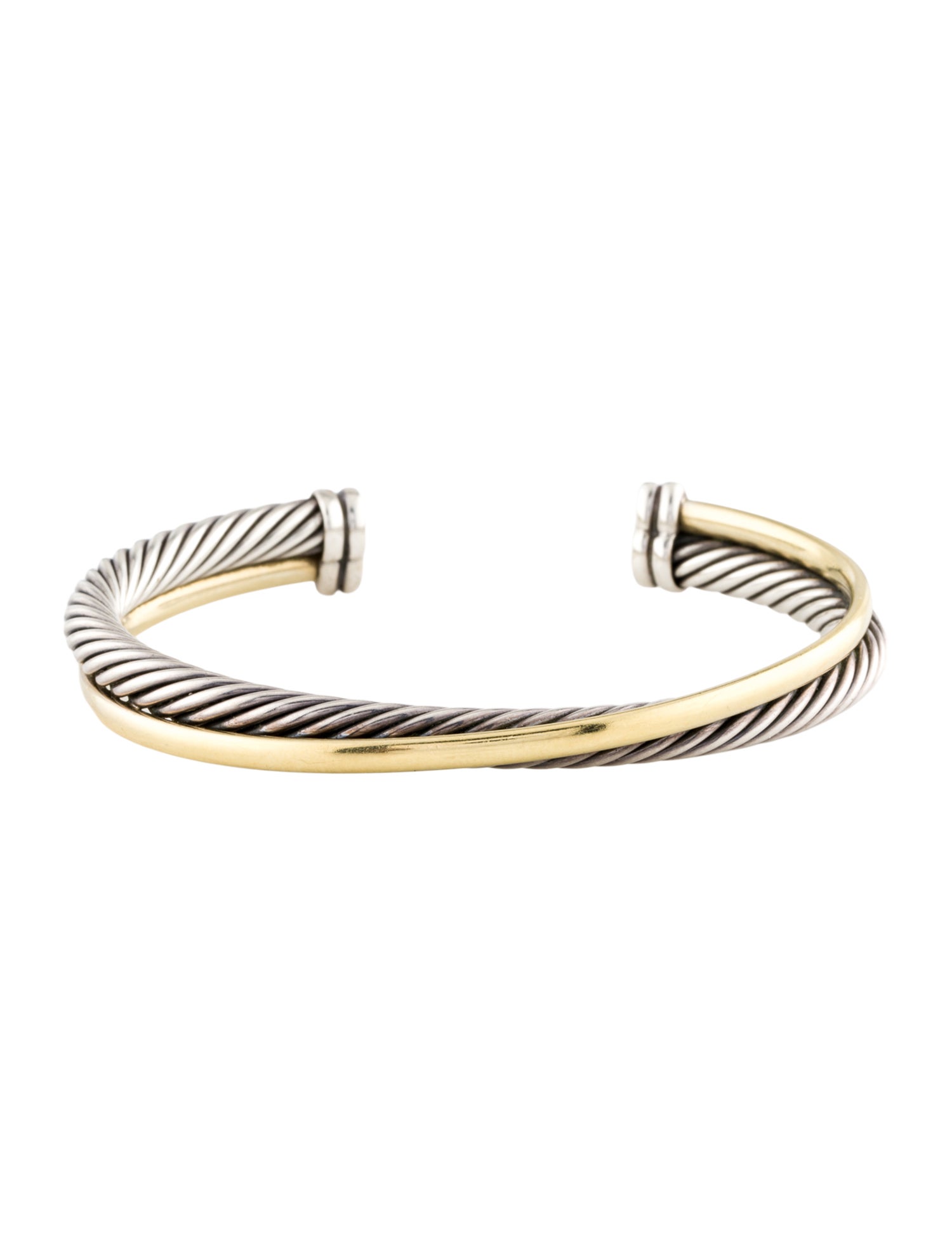 David Yurman Two-Tone Crossover Cuff Bracelet