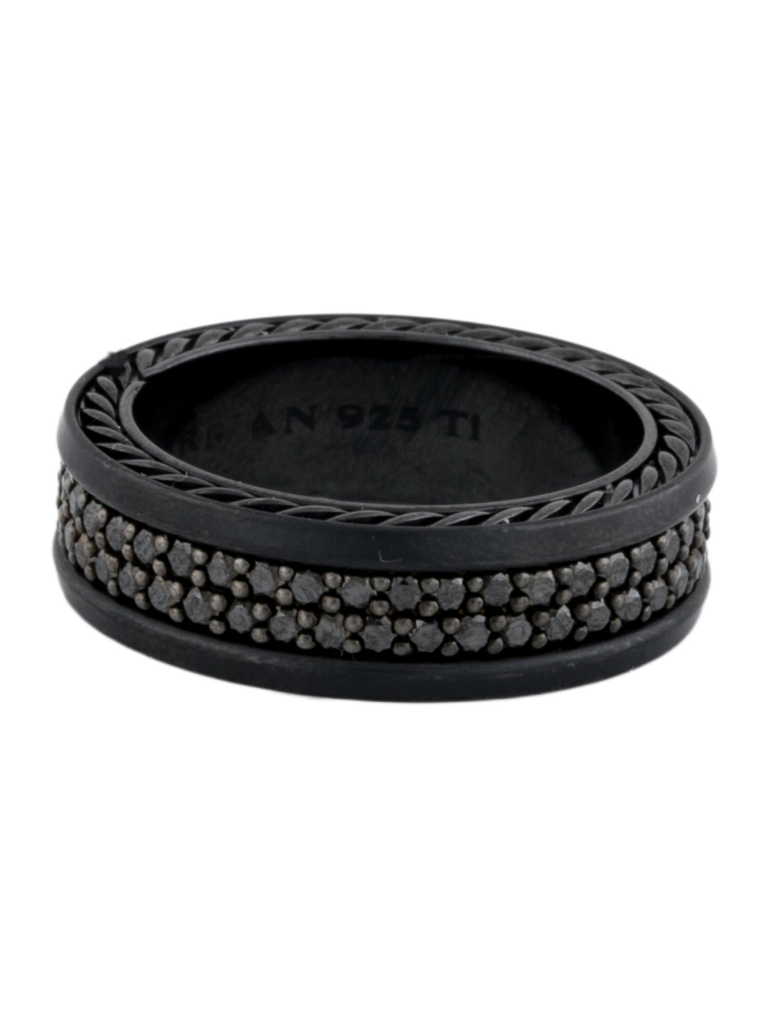 David Yurman Diamond Streamline Two Row Band Ring