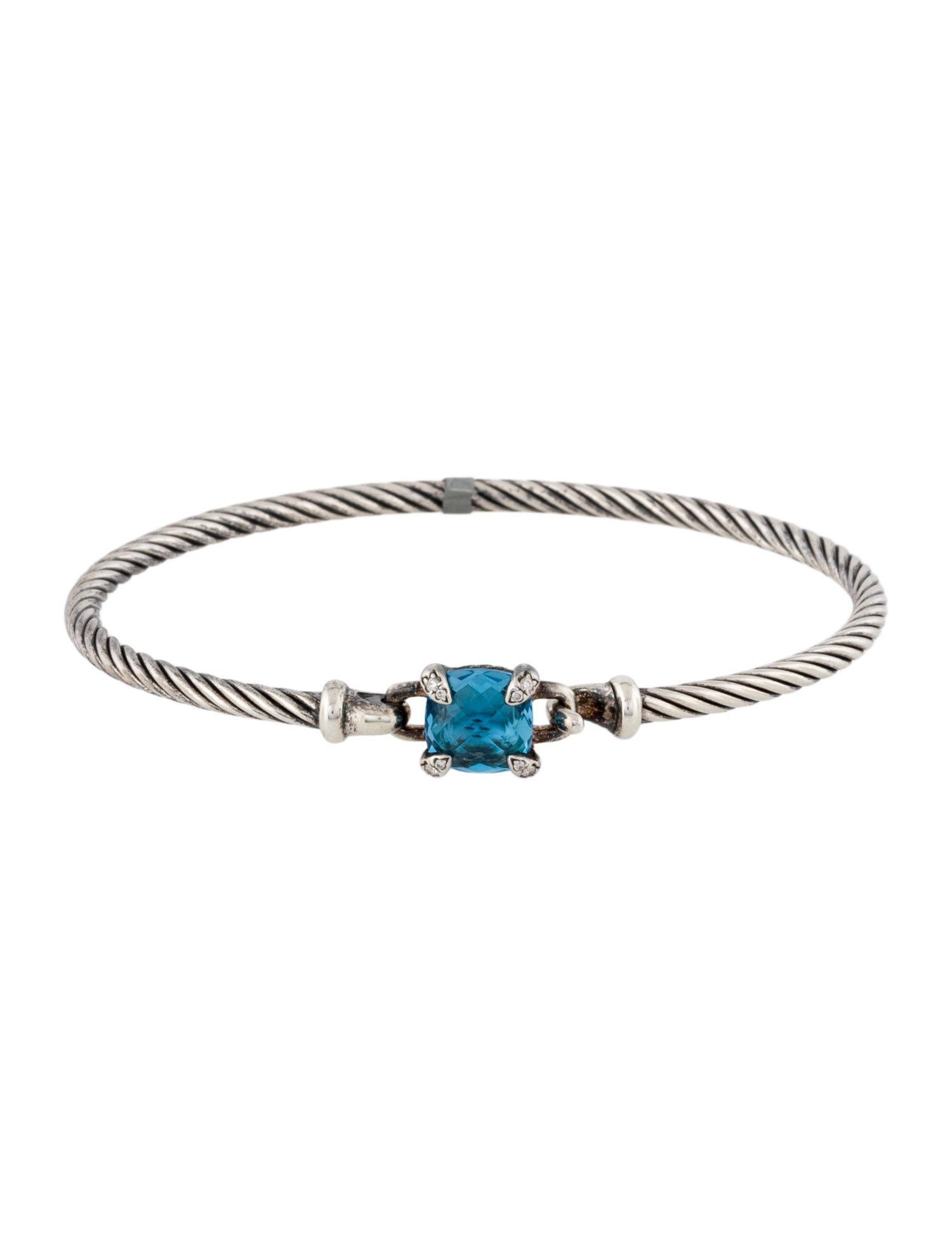 David Yurman Topaz & Diamond Chatelaine Bracelet