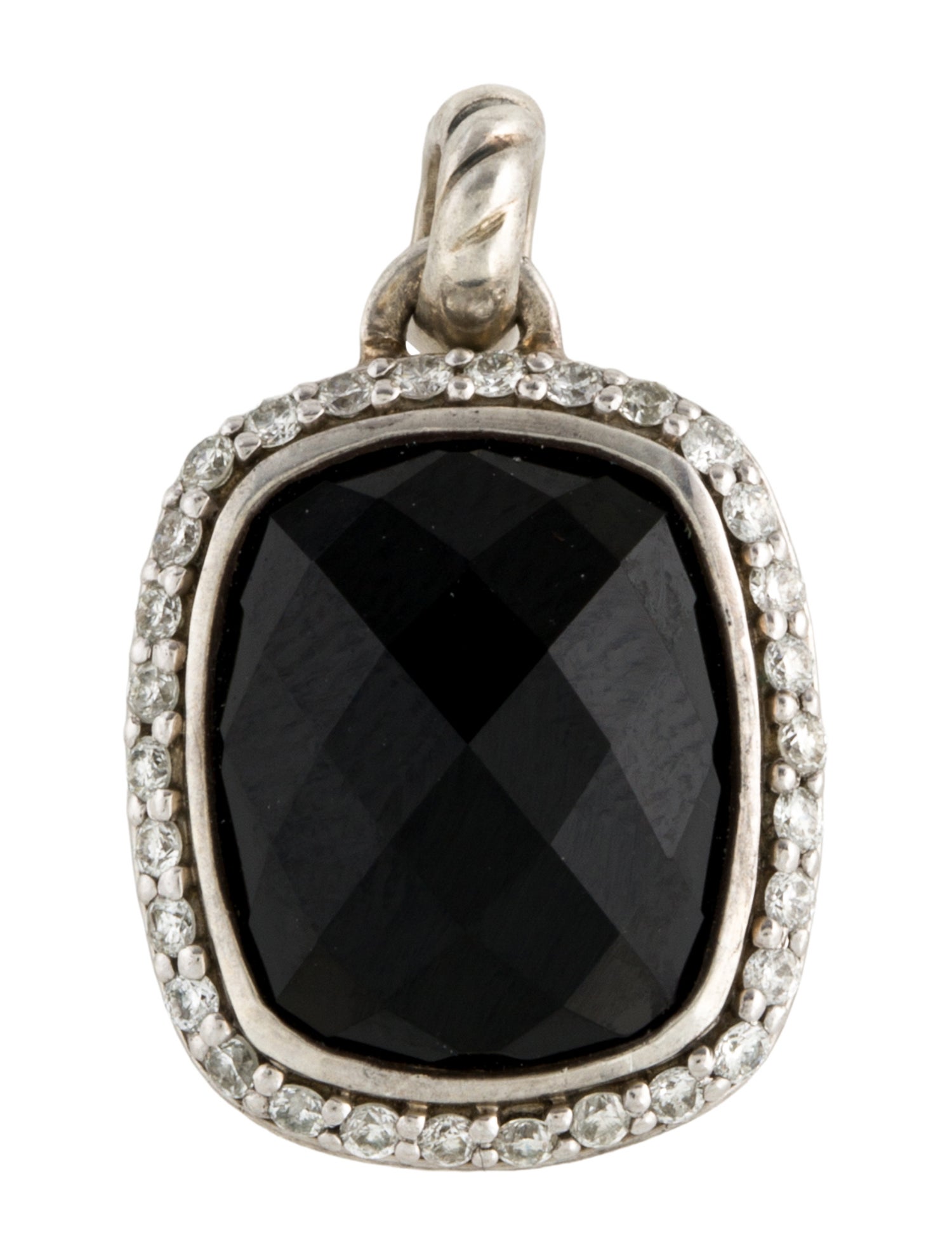 David Yurman Onyx & Diamond Pendant
