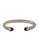 David Yurman Amethyst Cable Cuff Bracelet