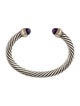 David Yurman Amethyst Cable Cuff Bracelet