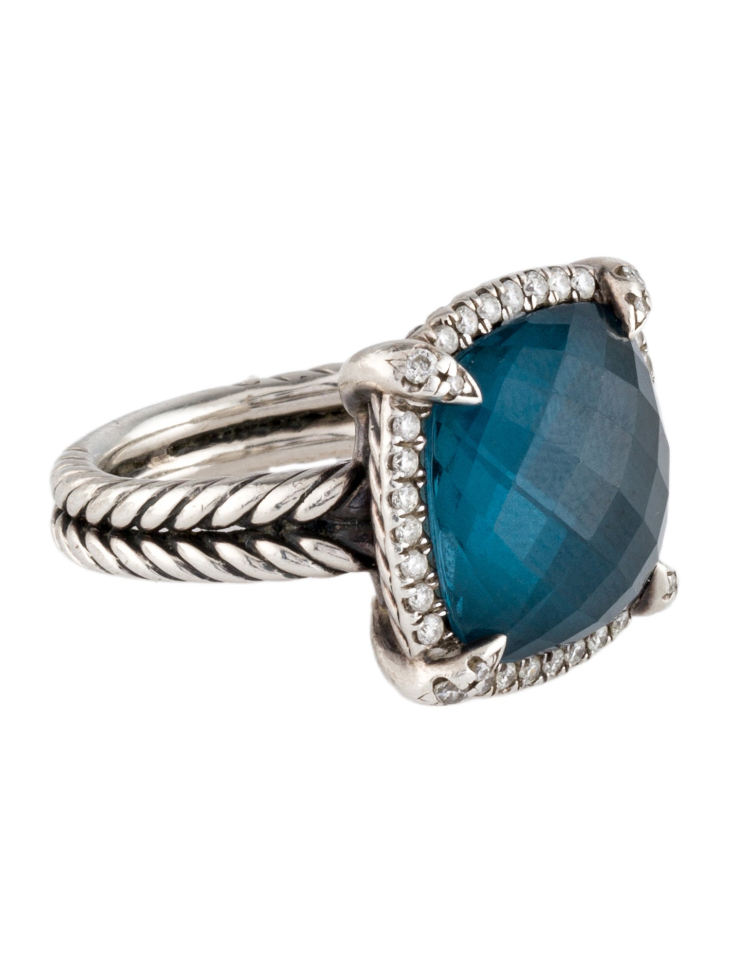 David Yurman Topaz & Diamond Chatelaine® Ring