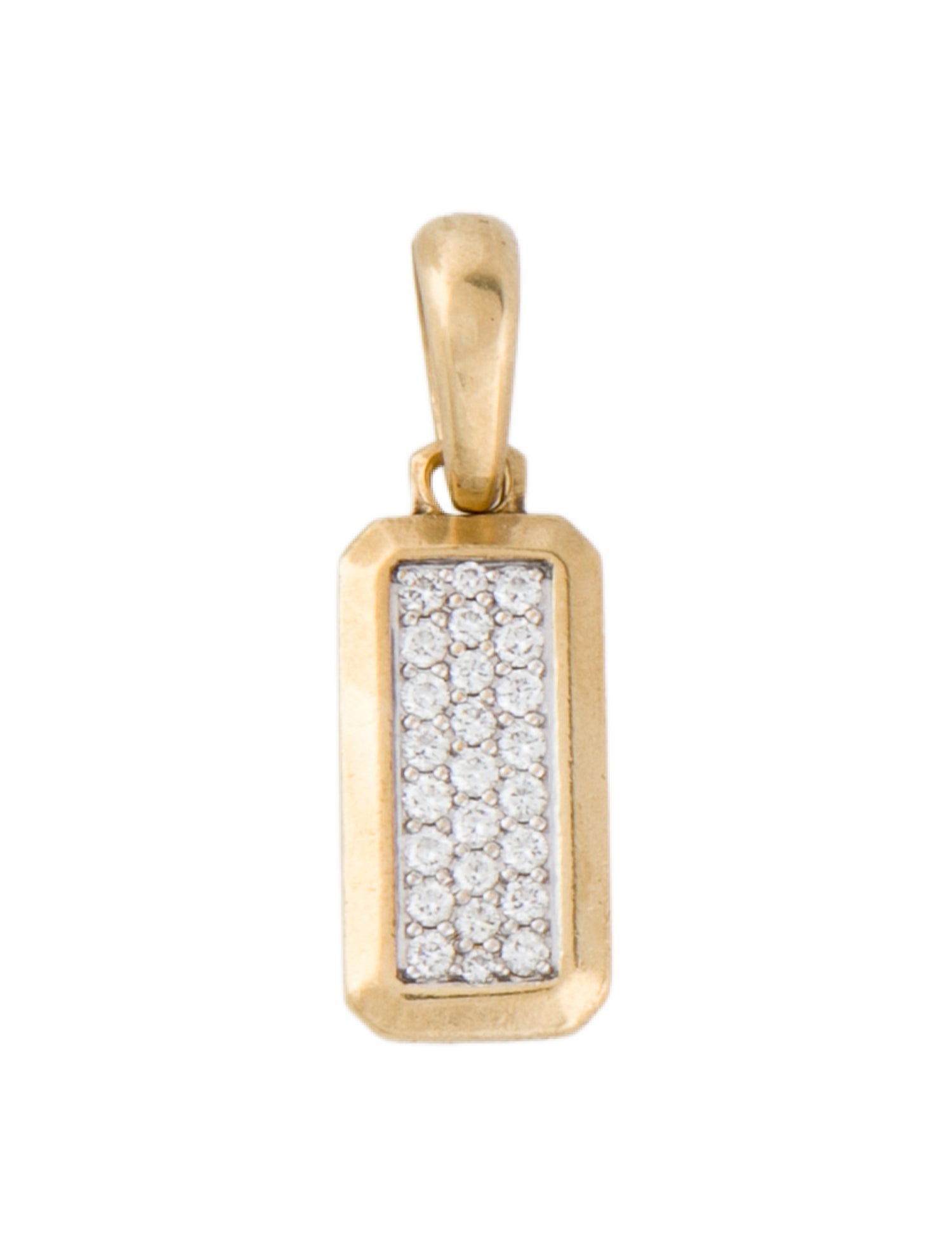 David Yurman 18k Diamond Streamline Amulet Pendant