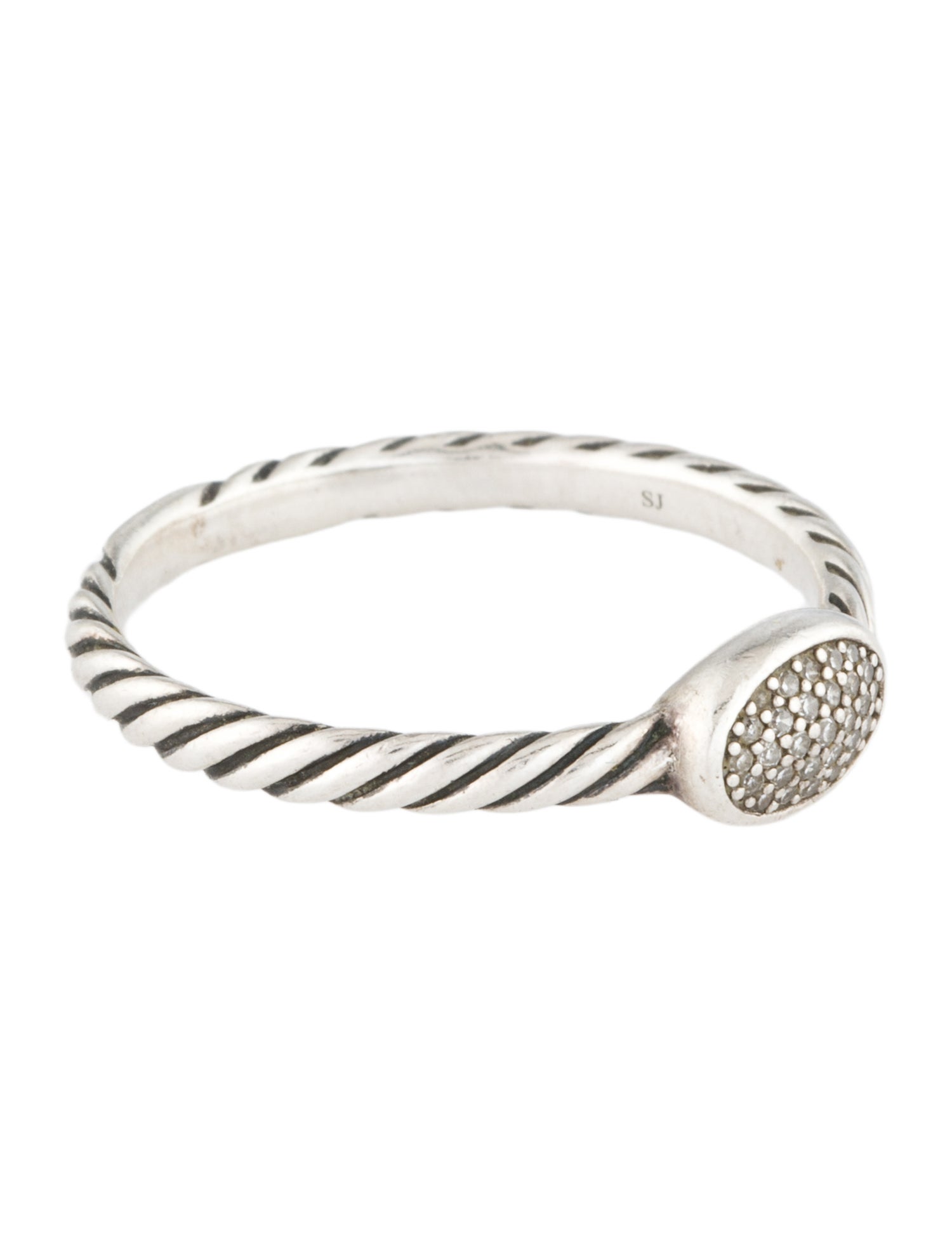 David Yurman Diamond Cable Collectibles Oval Stack Ring