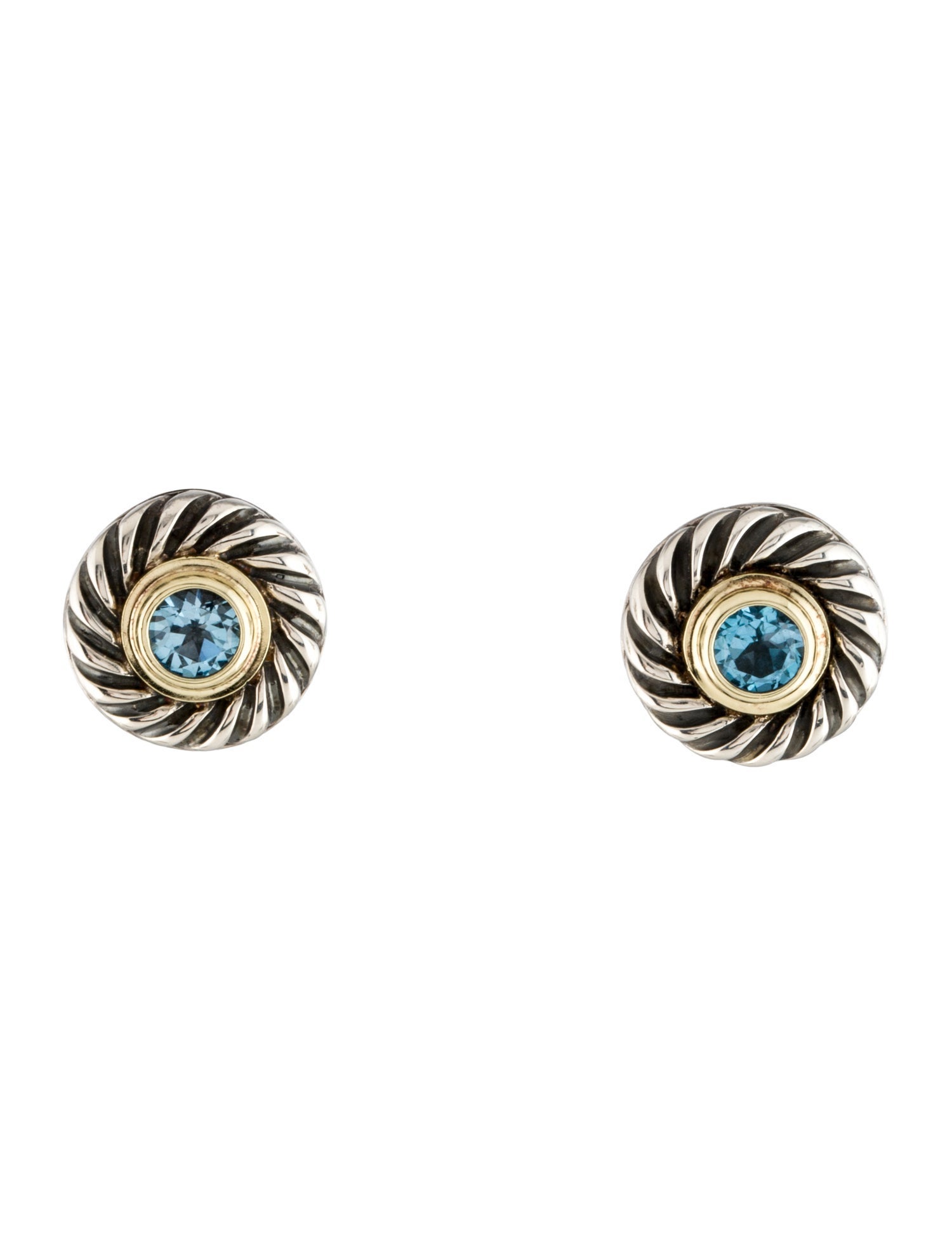 David Yurman Topaz Cookie Stud Earrings