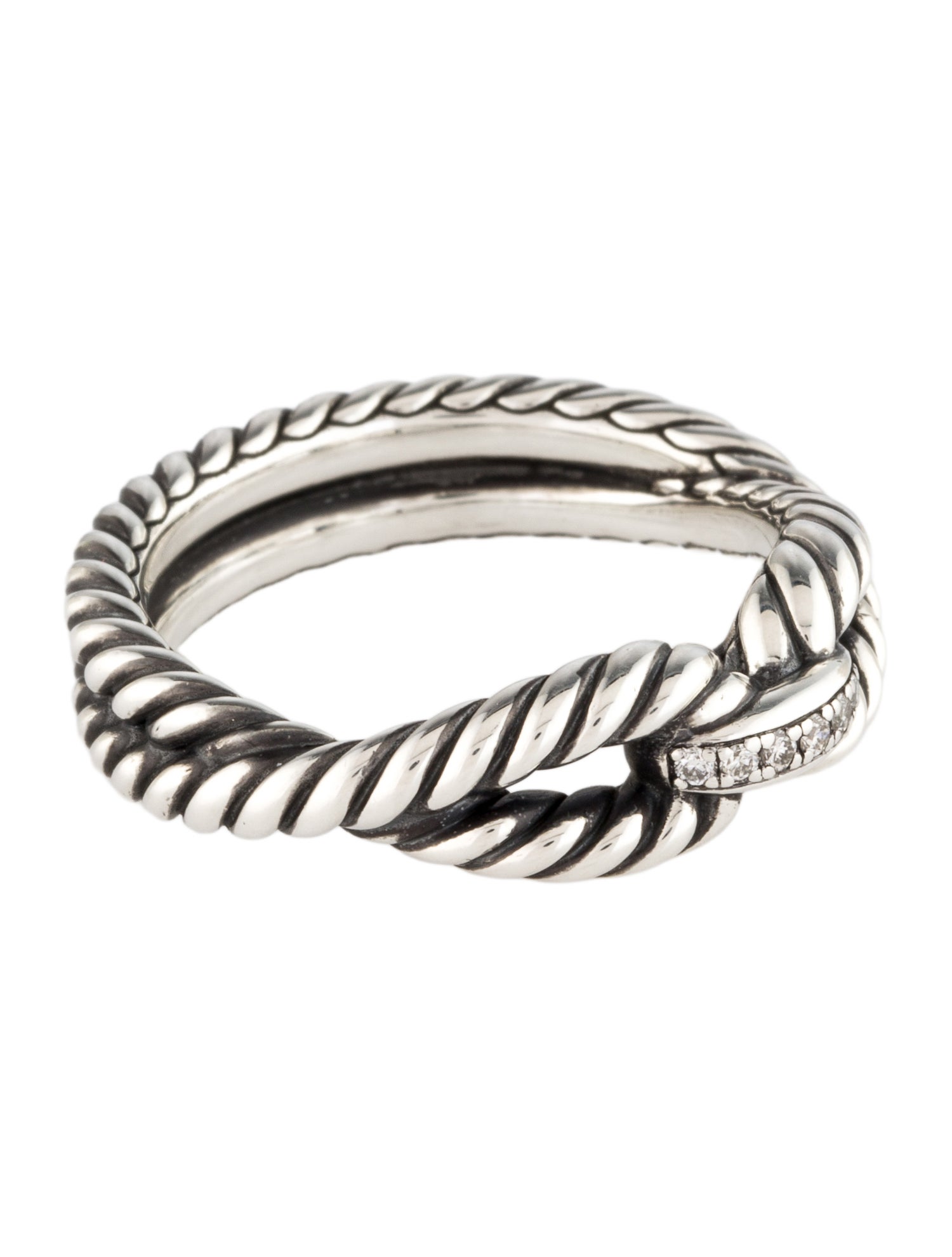 David Yurman Diamond Cable Loop Ring
