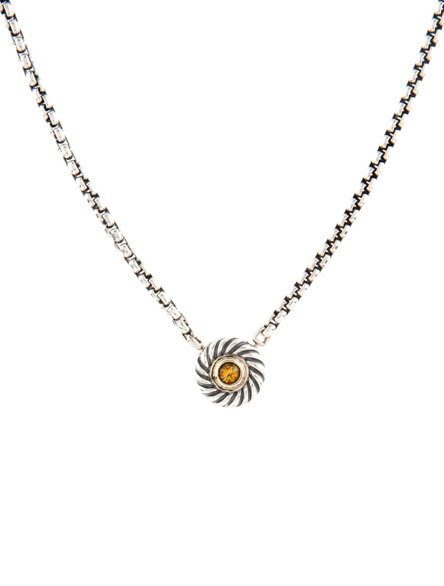 David Yurman Citrine Cookie Color Classics Pendant Necklace