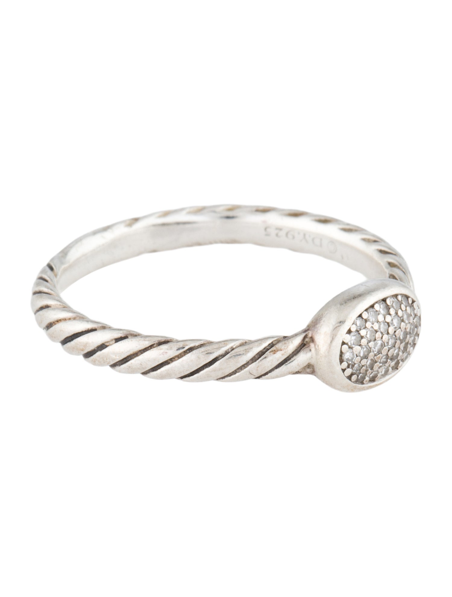 David Yurman Diamond Cable Collectibles Oval Stack Ring