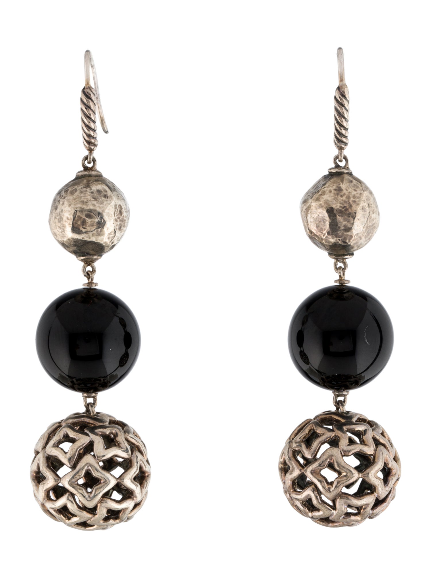 David Yurman Onyx Elements Bead Drop Earrings