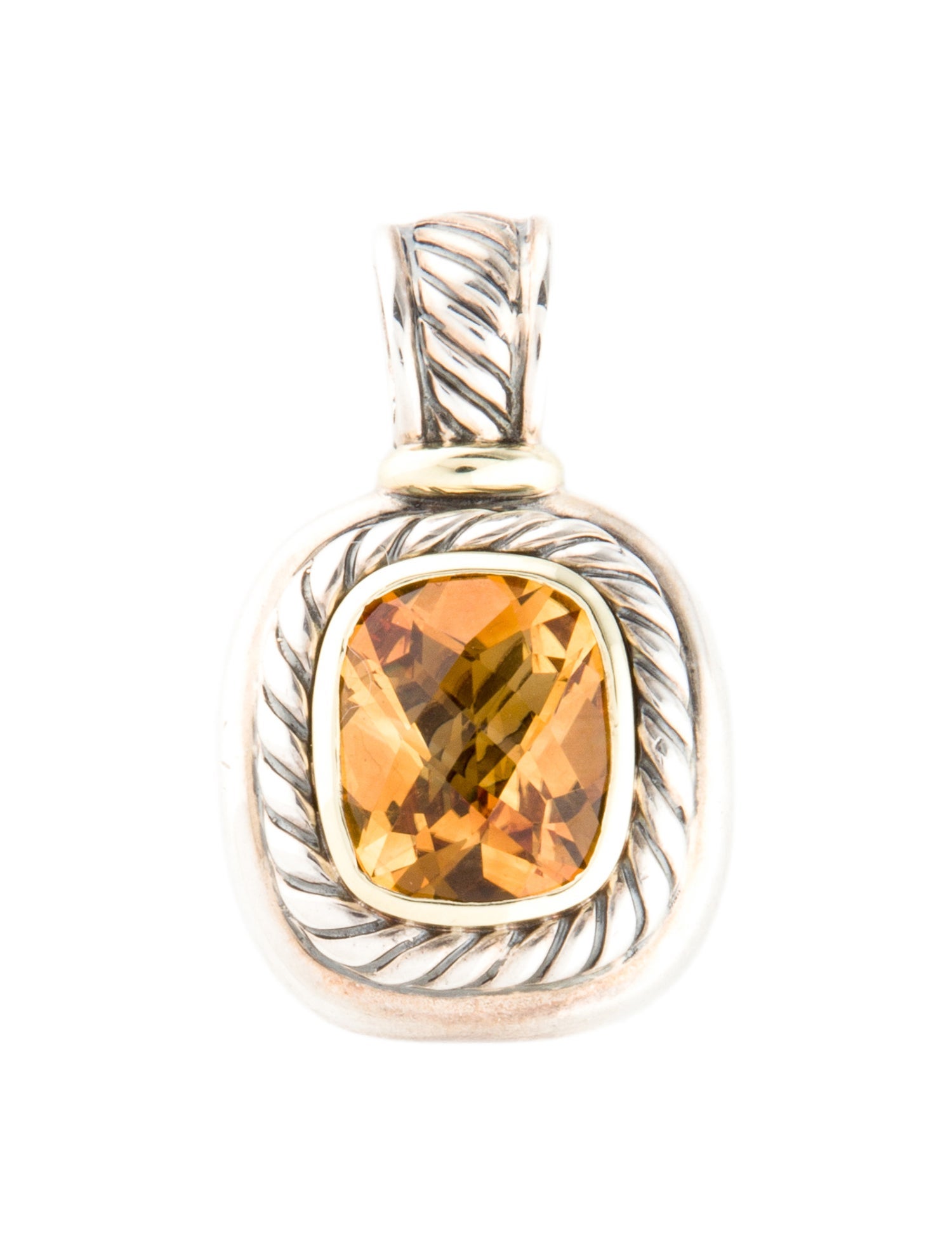 David Yurman Citrine Albion Enhancer Pendant